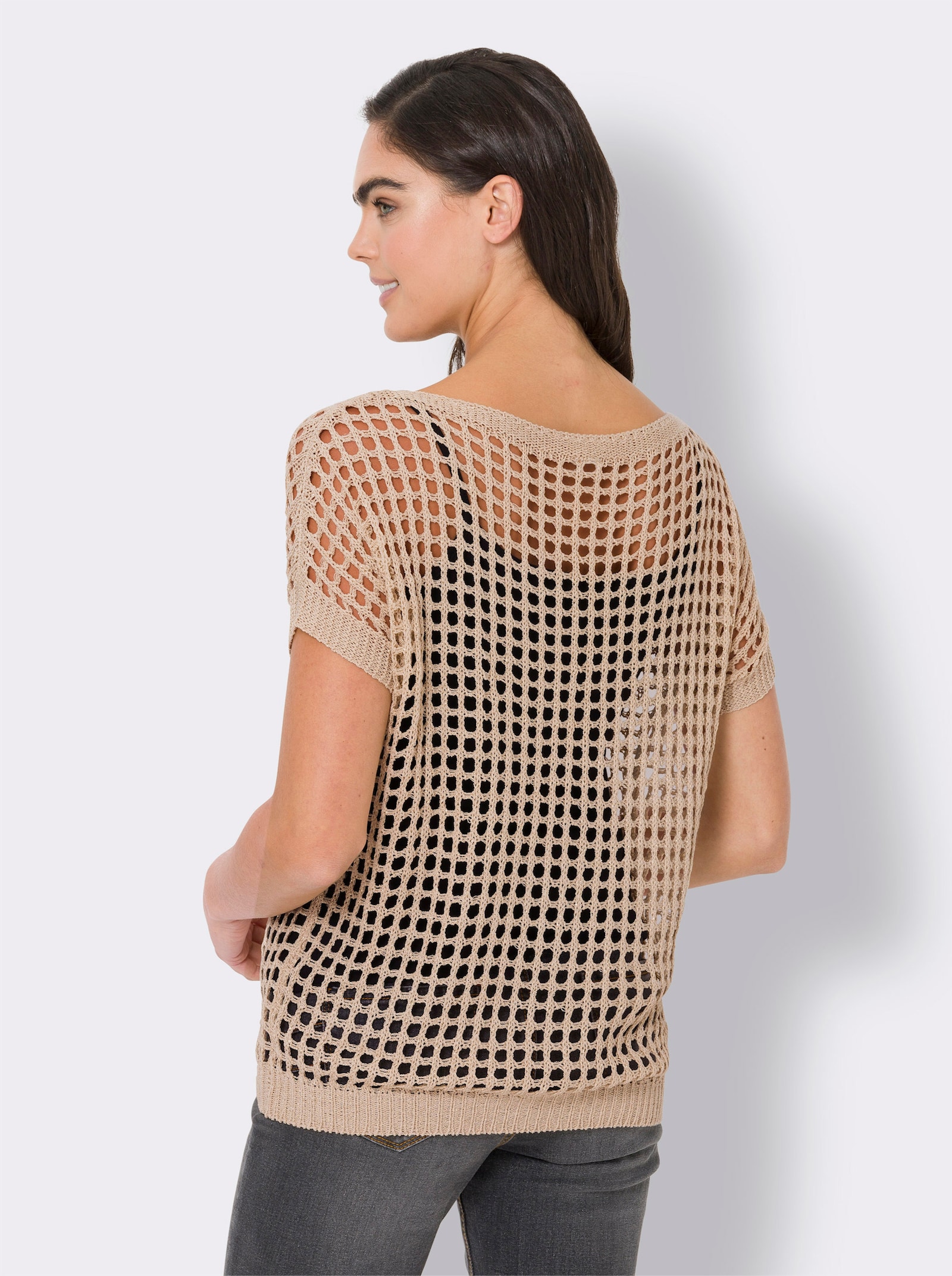 heine Pull ajouré avec motif étoile - sable