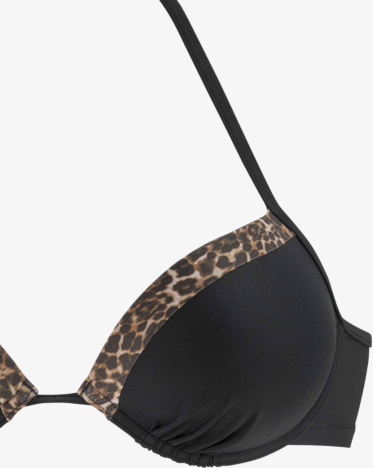 LASCANA Haut de bikini push-up - noir léopard