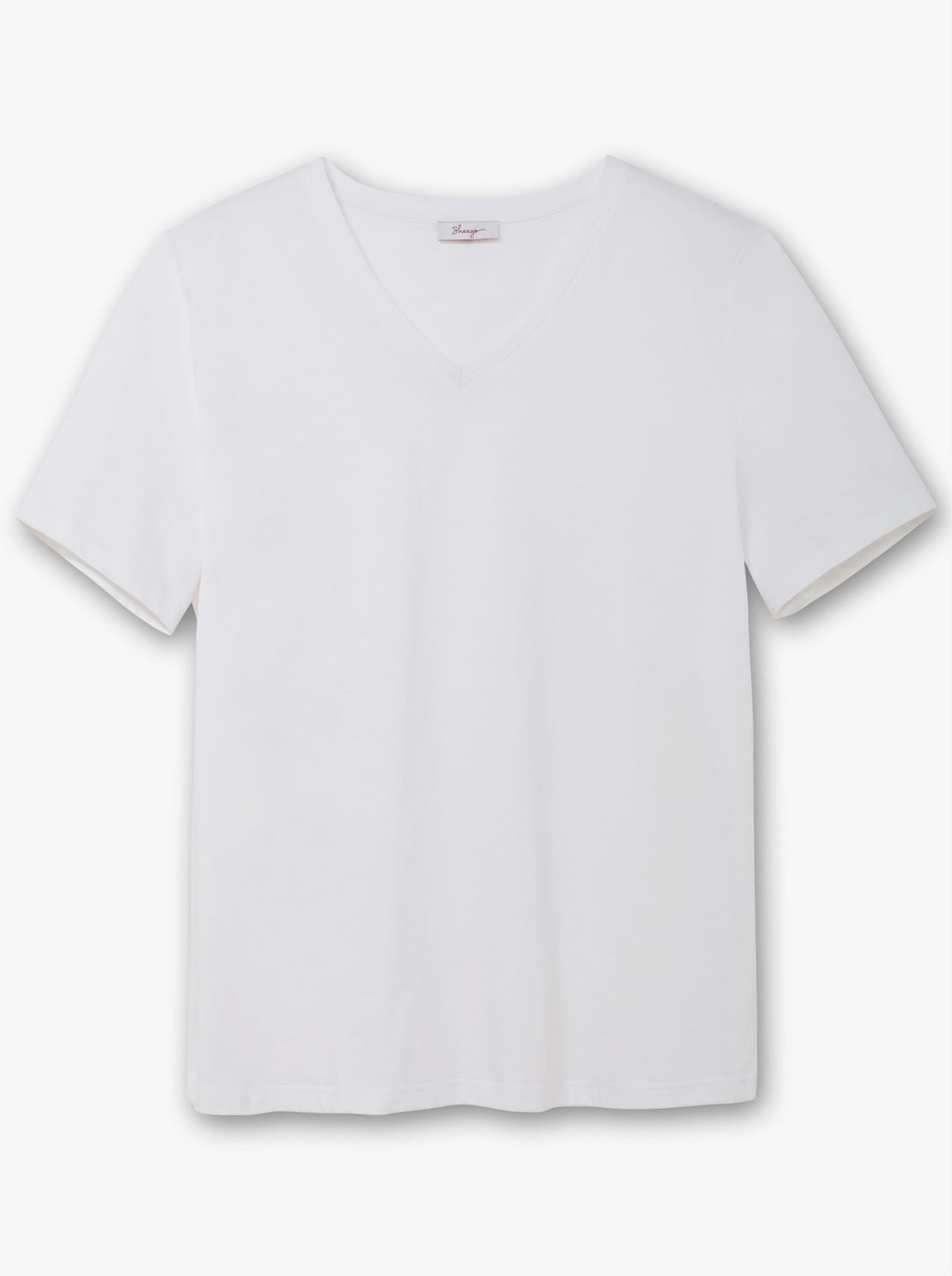 sheego Shirt met V-hals - ecru