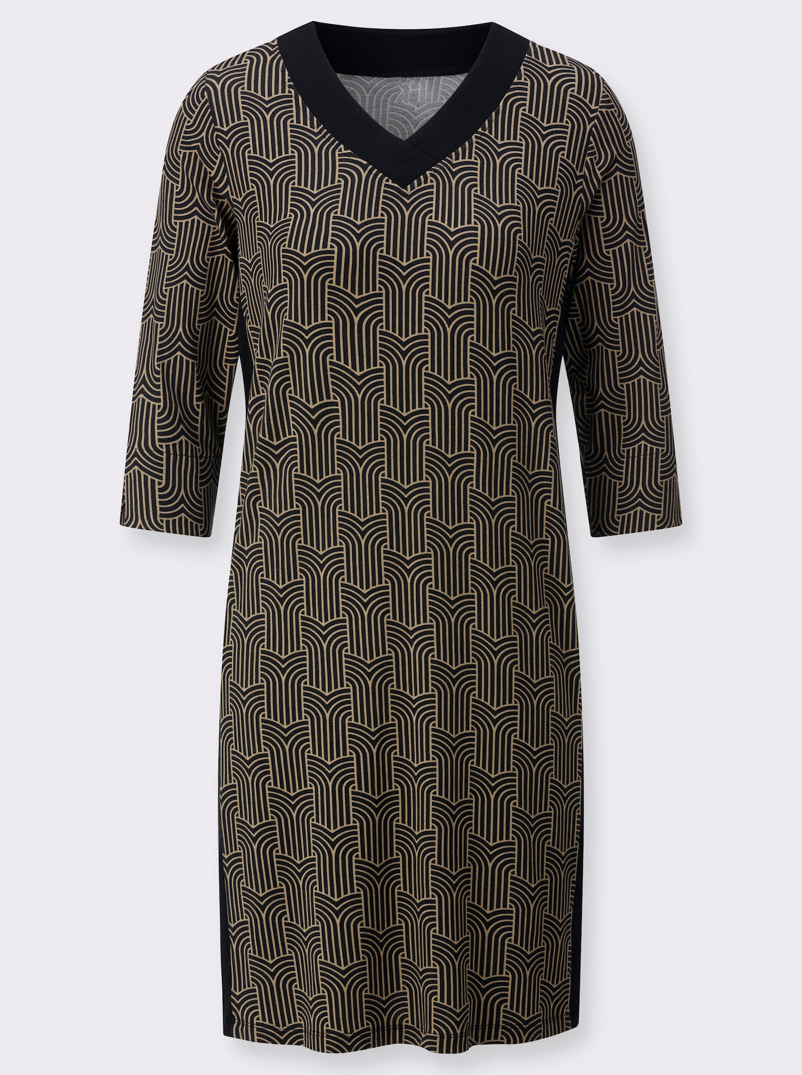 wäschepur Chemise de nuit - noir-chamois imprimé