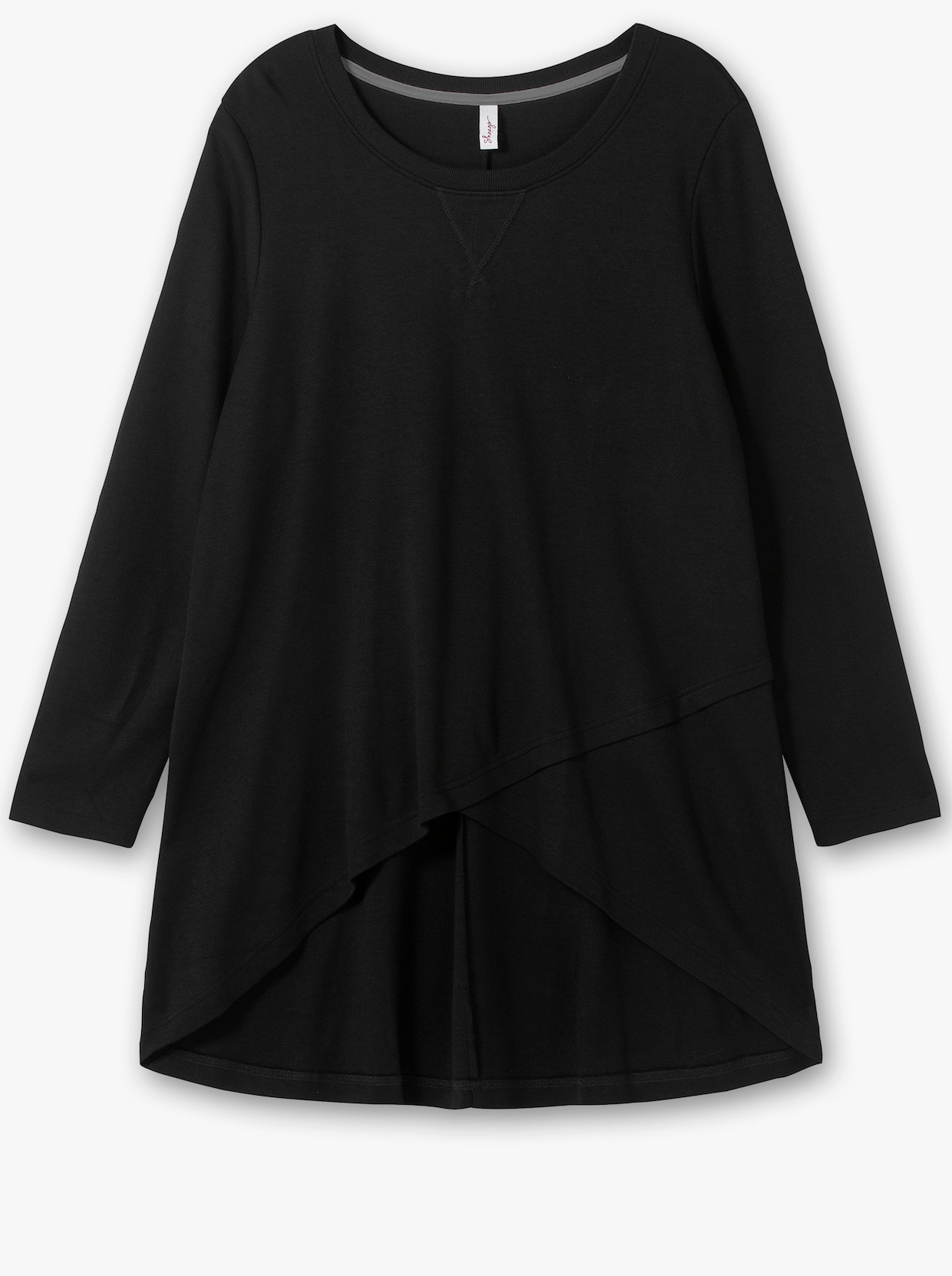 sheego Langarmshirt - schwarz