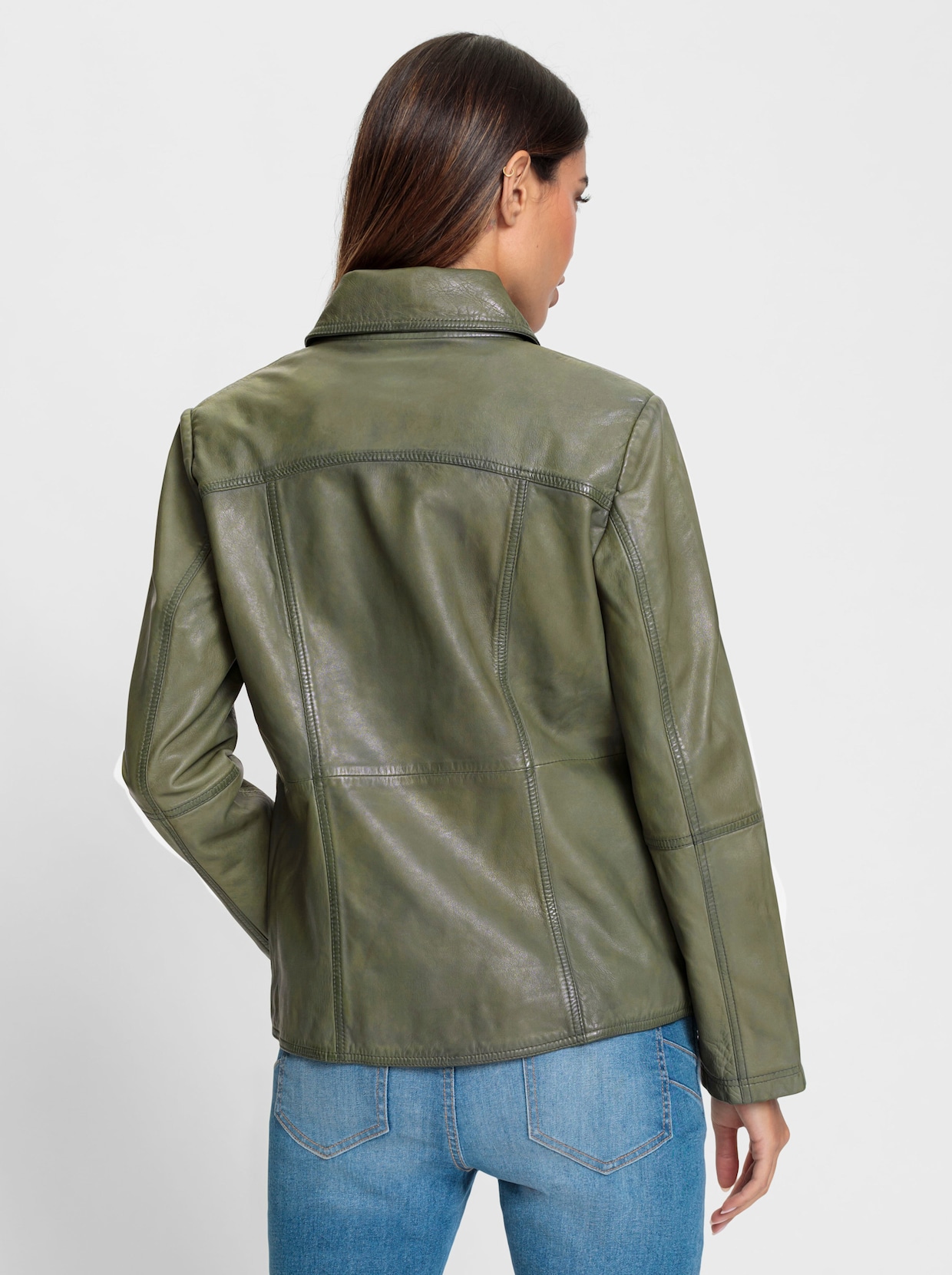 heine Lederblazer - khaki