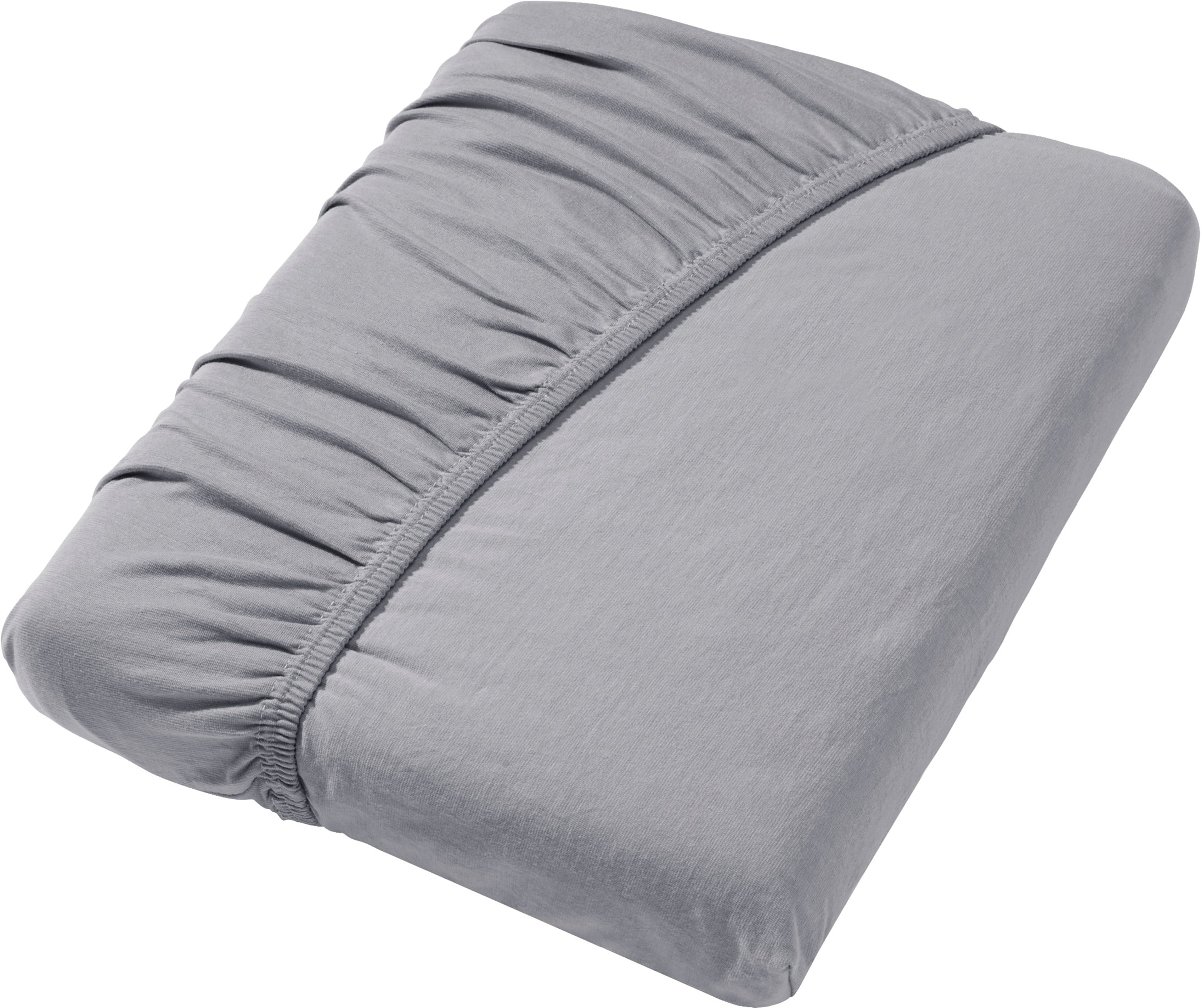 Tisch Bett günstig Kaufen-Spannbetttuch in grau von wäschepur. Spannbetttuch in grau von wäschepur <![CDATA[Bügeln und Mangeln unnötig: pflegeleichtes Frottee-Stretch-Spannbetttuch. Elastische und flauschige Qualität mit angenehmem Massage-Effekt. Um die günstige 2-S