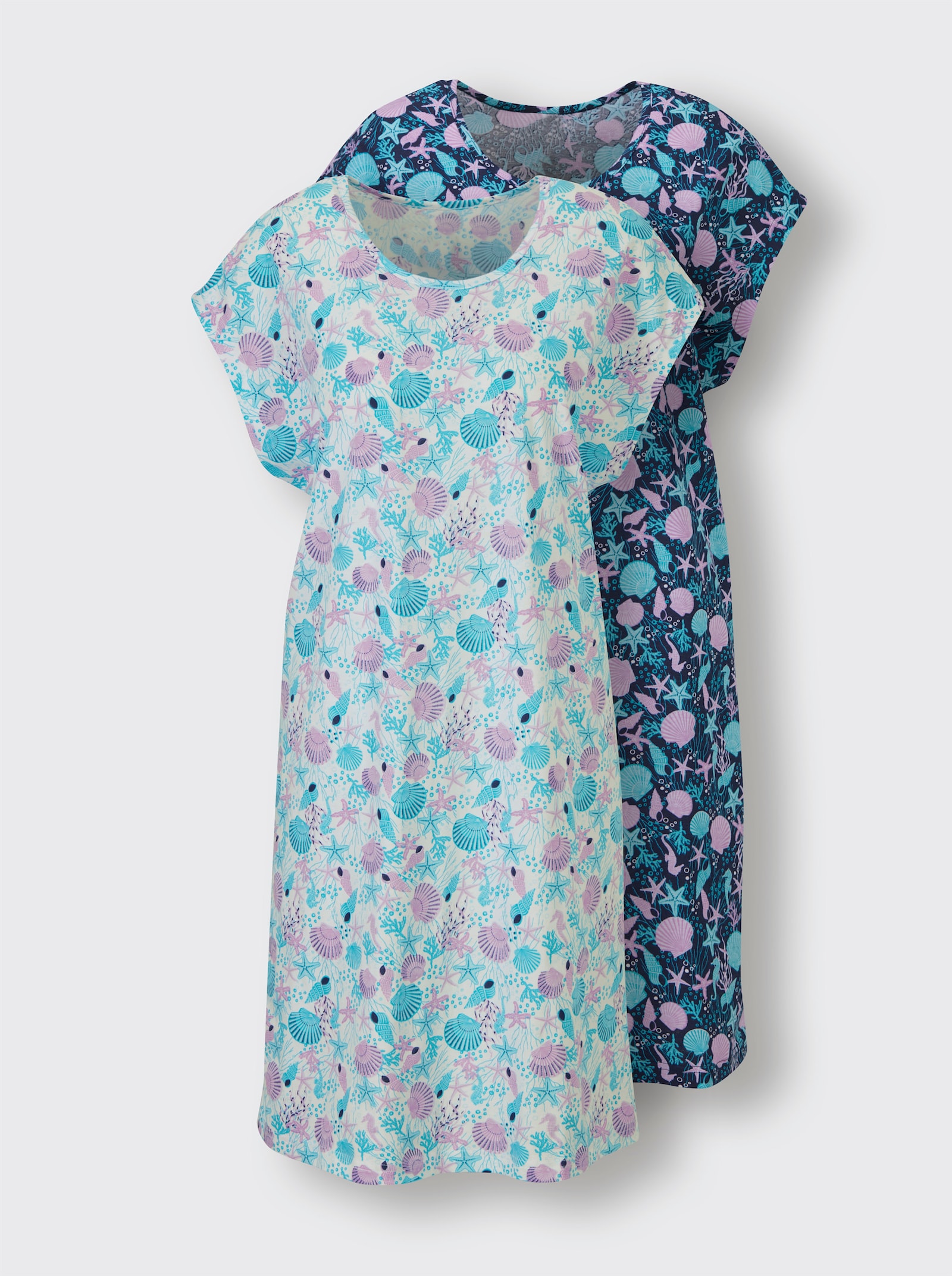 feel good Sommerkleid - marine-bedruckt + weiß-bedruckt