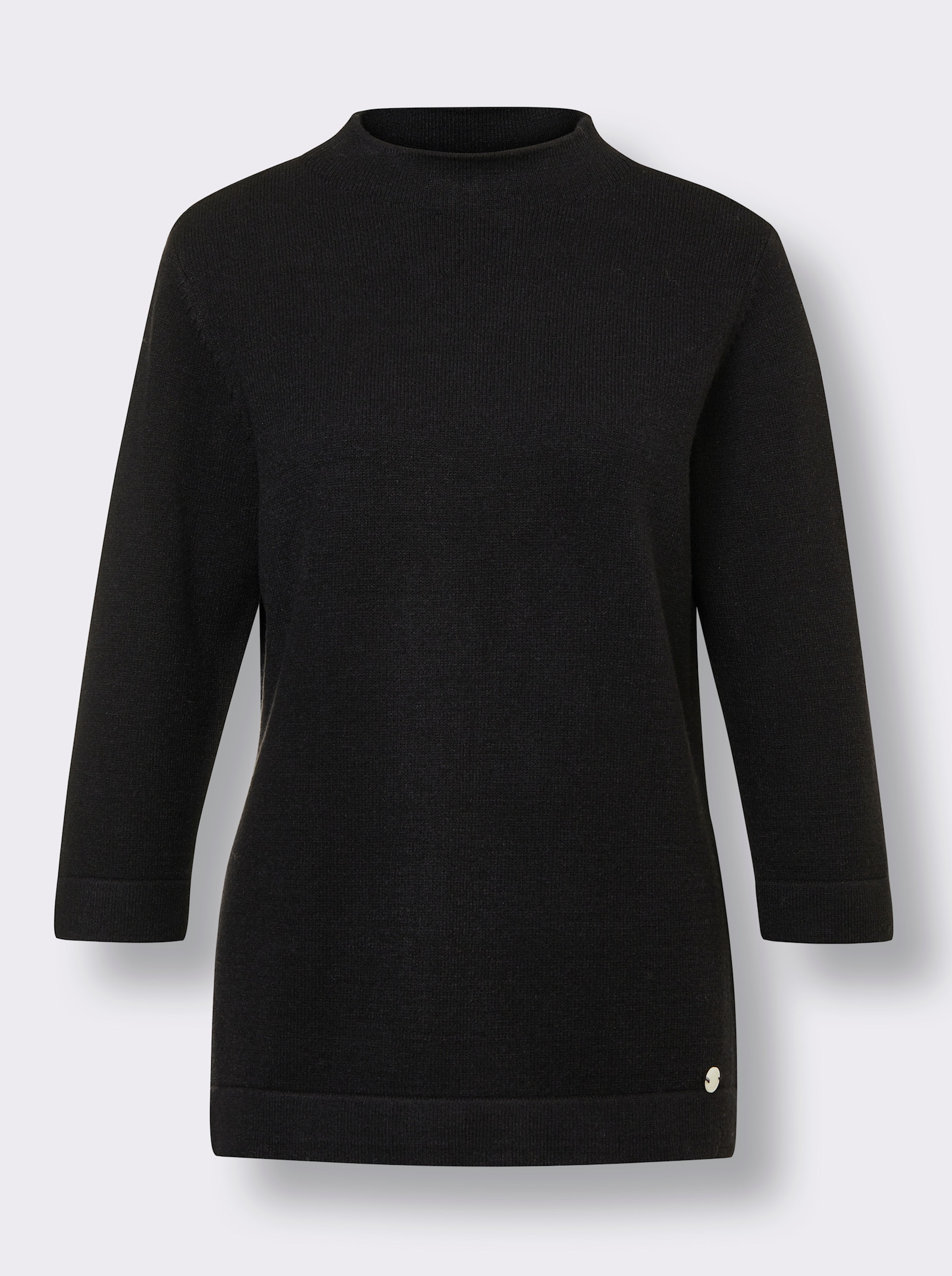 CREATION L PREMIUM 3/4 Arm-Pullover in weicher Qualität - schwarz