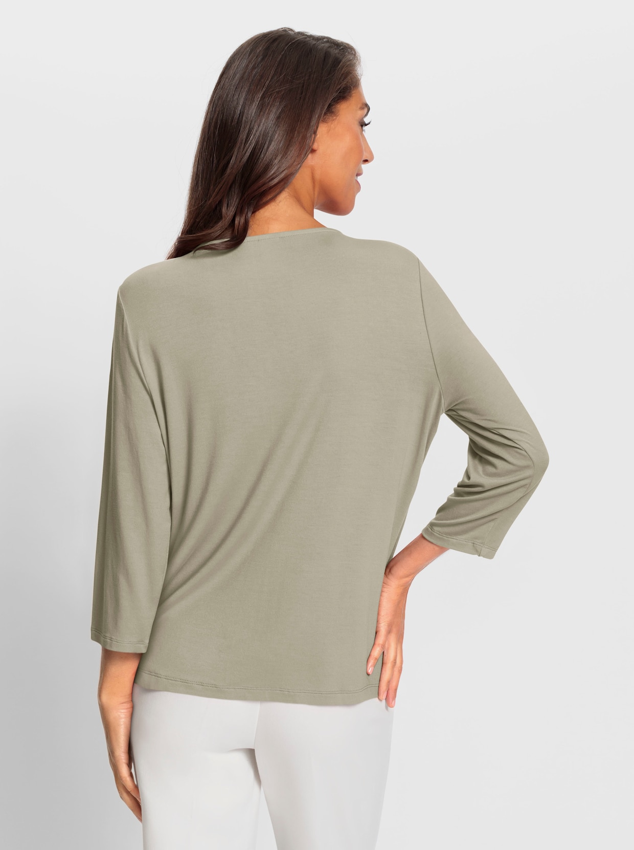 heine 3/4-Arm-Shirt - schlamm