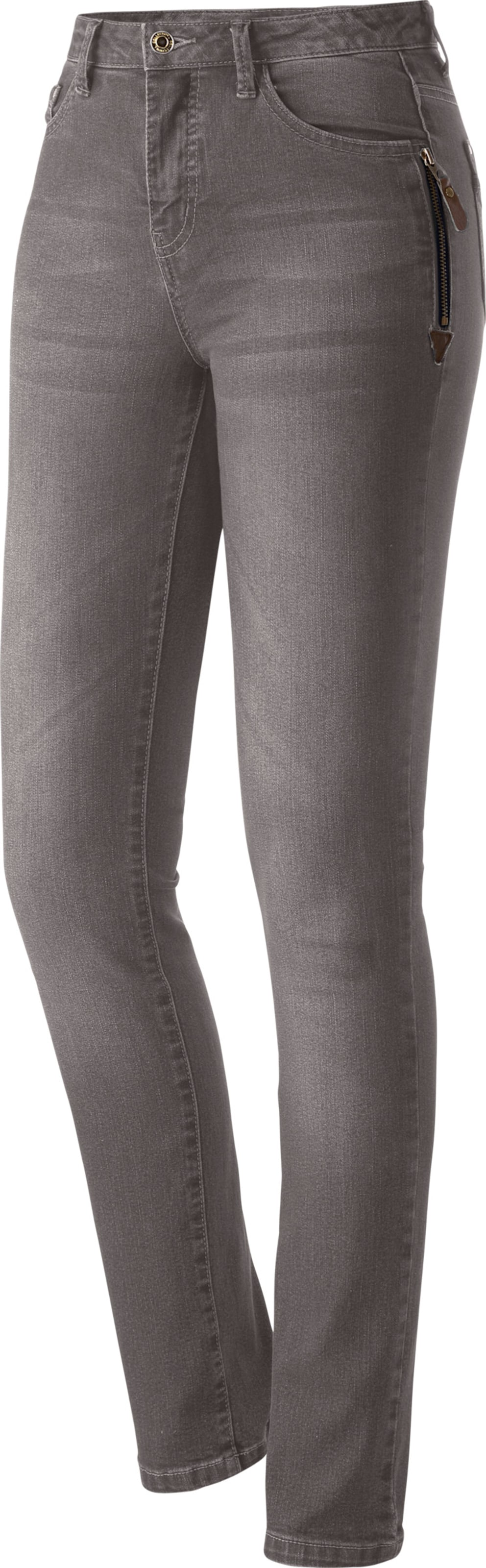 Von den günstig Kaufen-5-Pocket-Jeans in taupe-denim von heine. 5-Pocket-Jeans in taupe-denim von heine <![CDATA[Gerade Jeans in modischer 5-Pocket-Form. Der rückwärtige Sattel und die Stretch-Qualität sorgen für einen tollen Sitz. Mit Formbund, Gürtelschlaufen sowie Knopf