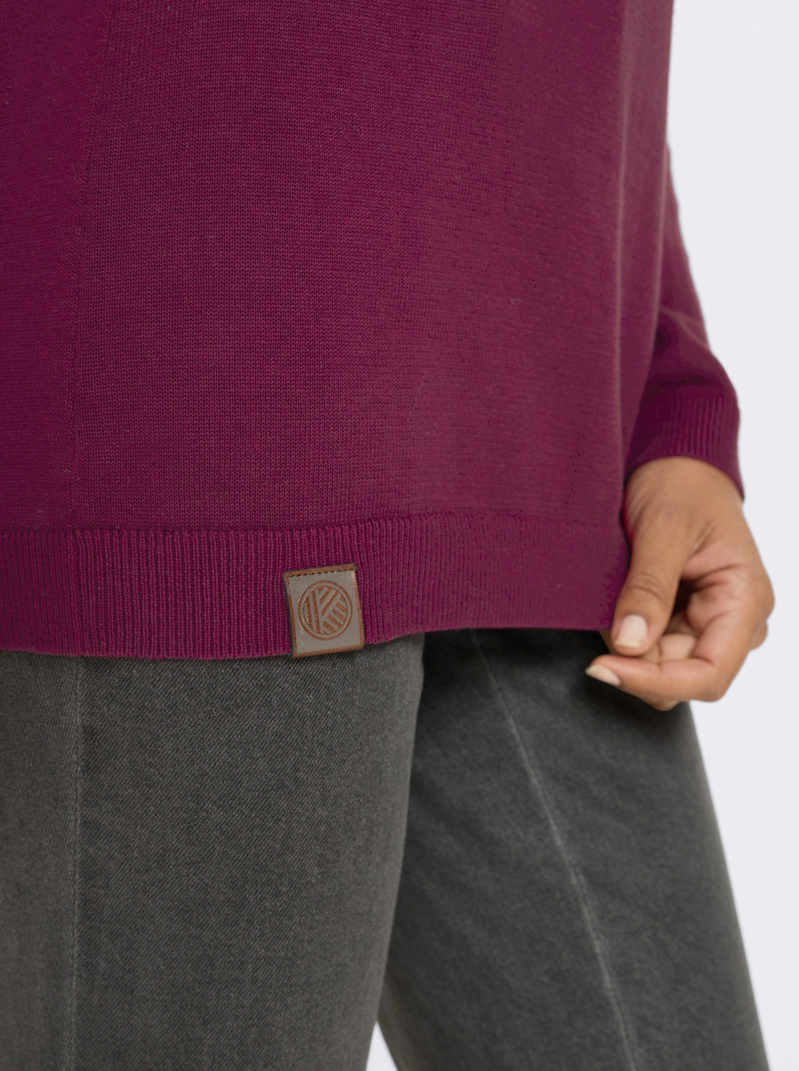 Longpullover mit 50% Baumwolle - malve