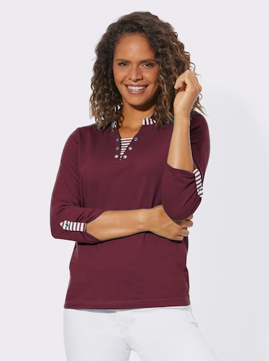 3/4-Arm-Shirt - bordeaux