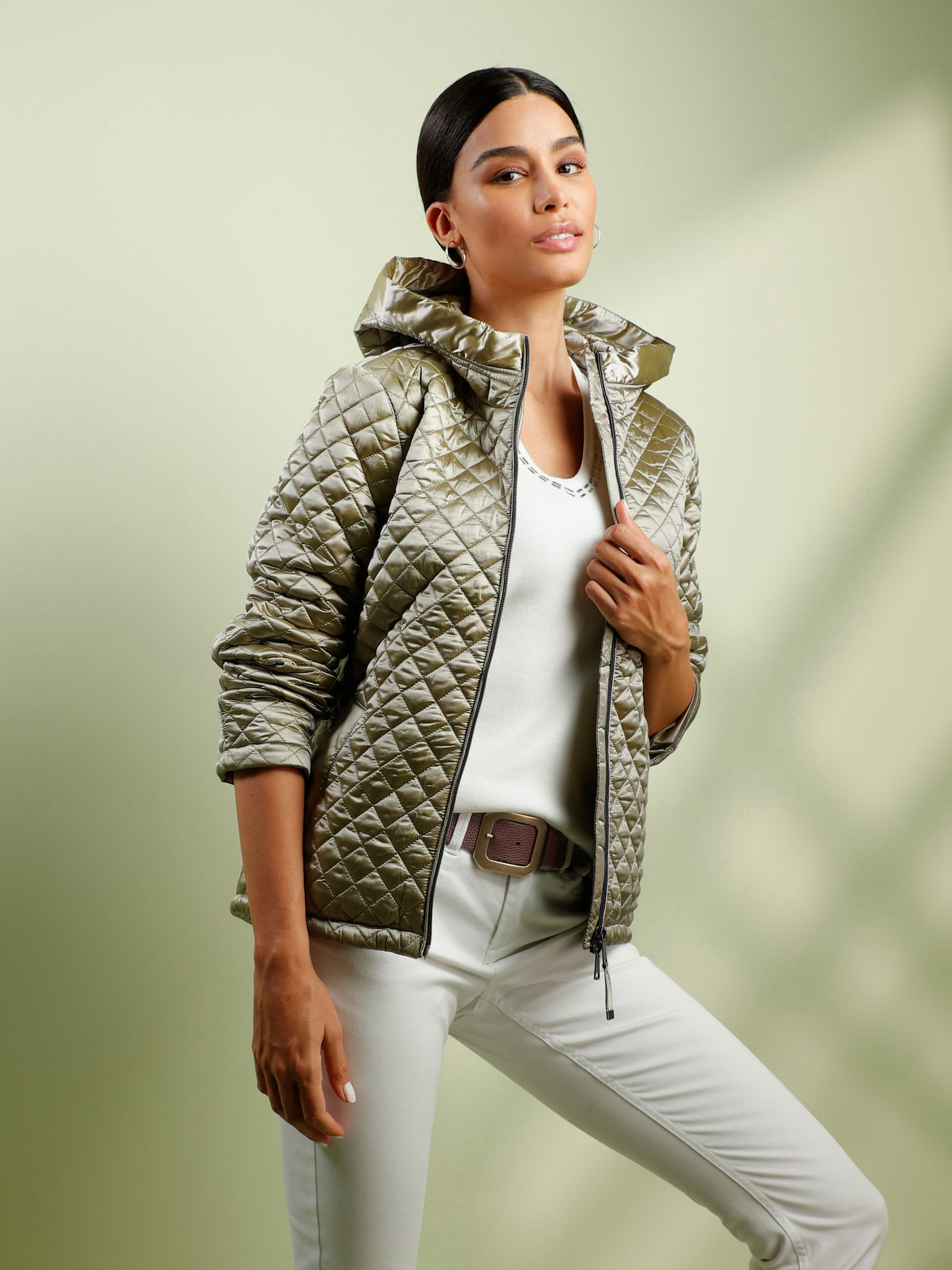 heine Outdoorjacke mit Steppung - schilf