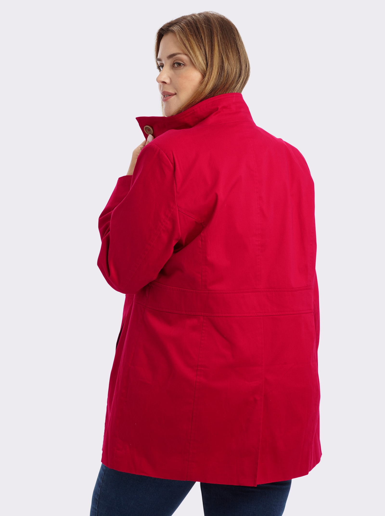 Jacke mit variablem Kragen - rot