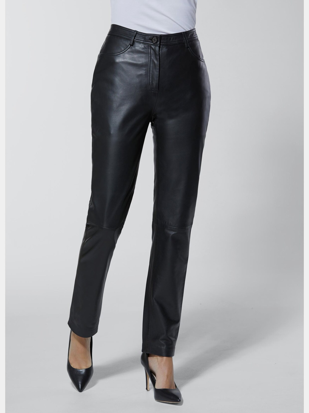 Creation L Premium Leren broek van lamsnappa - zwart