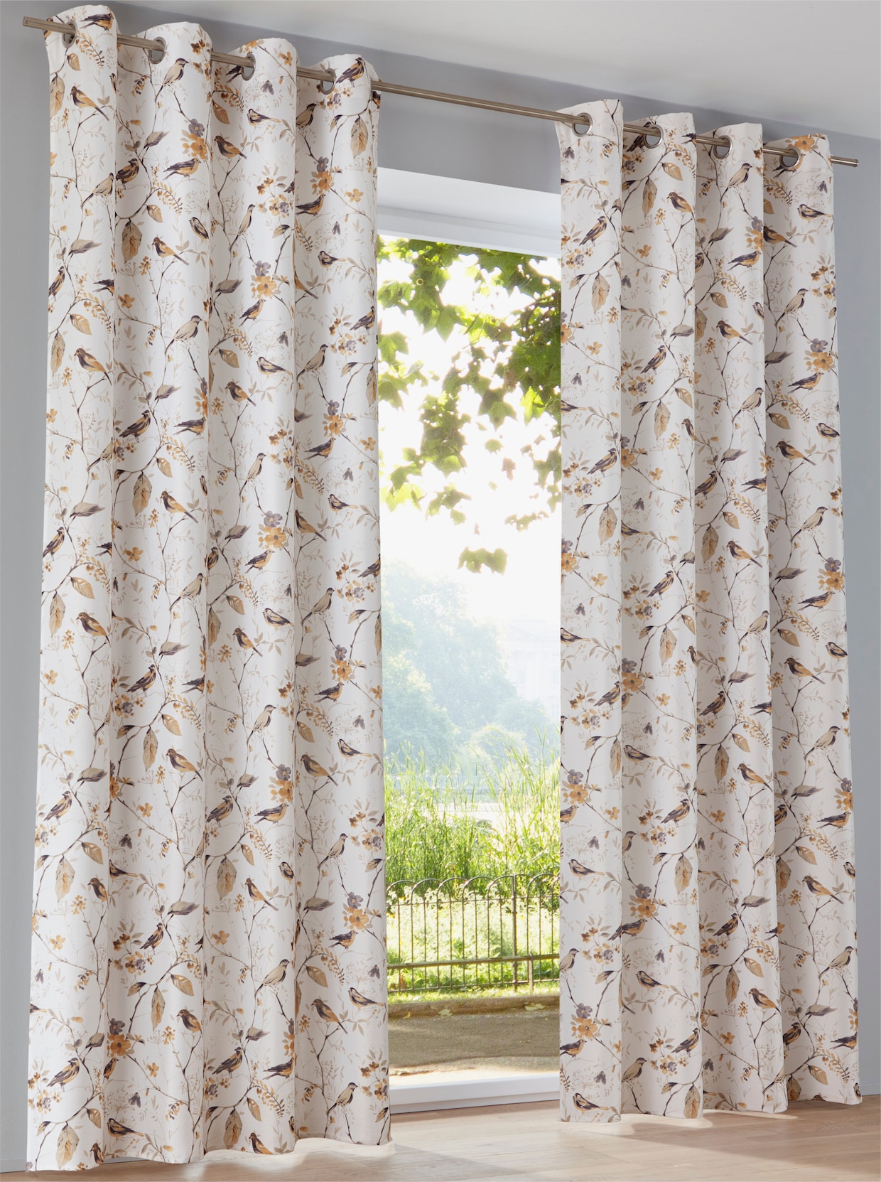 heine home gordijnen - wit geprint