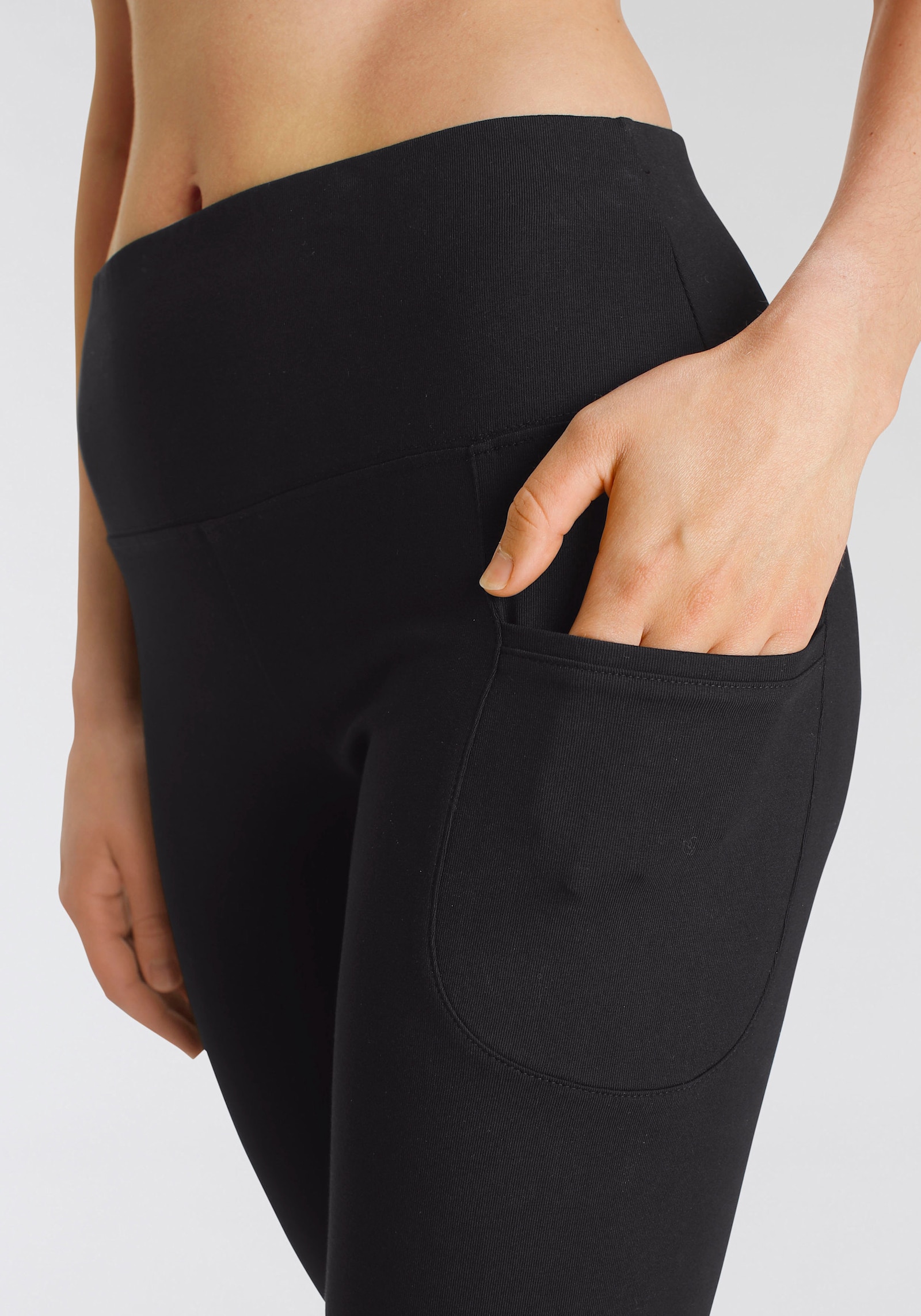 LASCANA ACTIVE 3/4-Leggings - schwarz
