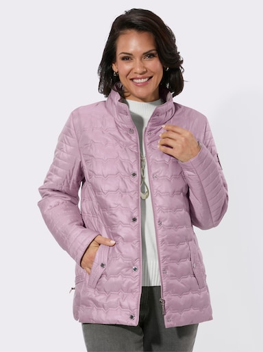 Steppjacke in kontrastreicher Verarbeitung - mauve