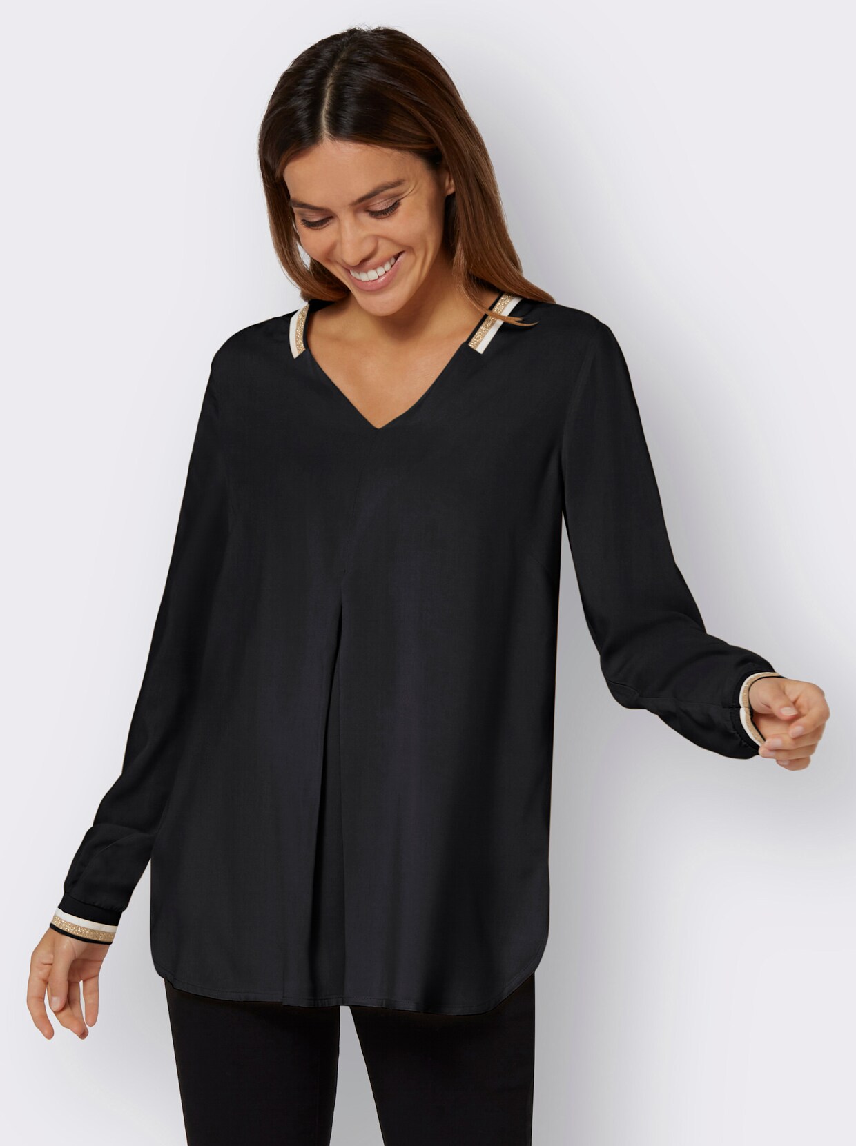 Blouse met lange mouwen - zwart