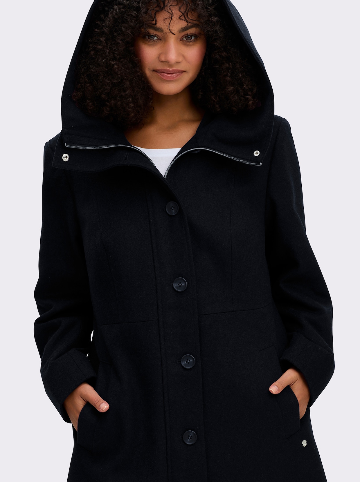 sheego Kurzmantel - tiefblau