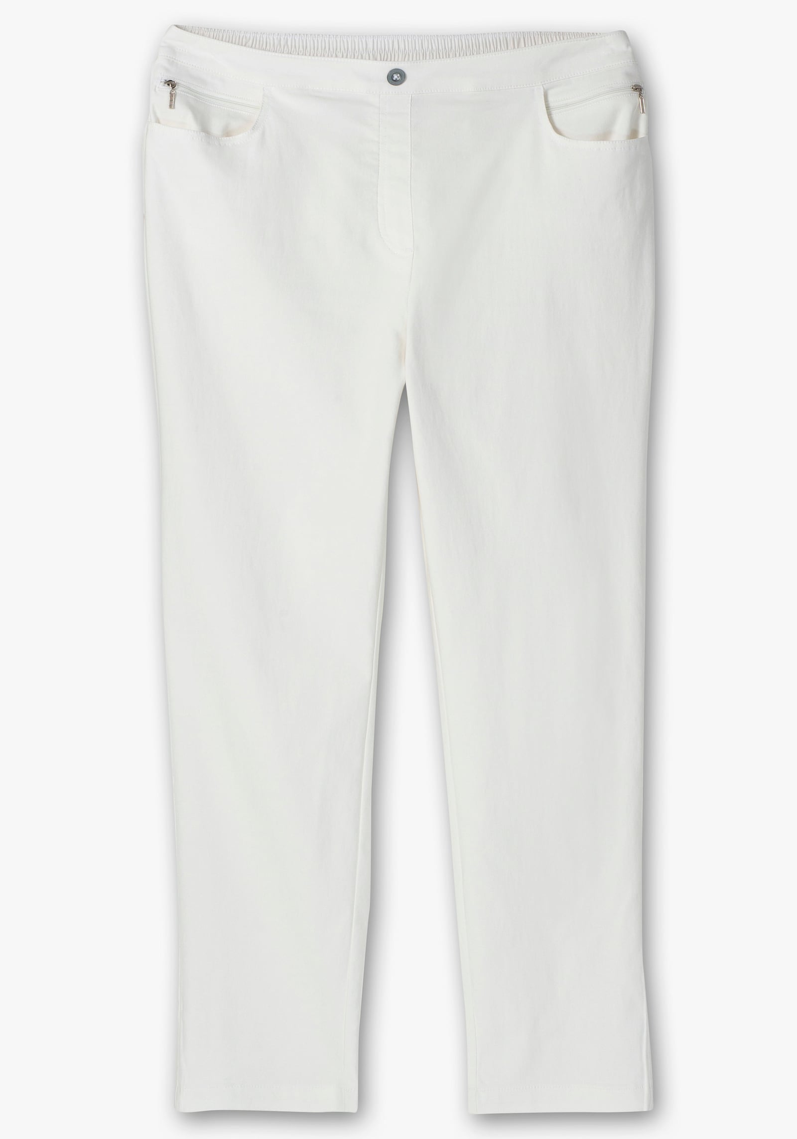 Bengalinhose mit Zierreißverschlüssen - weiß