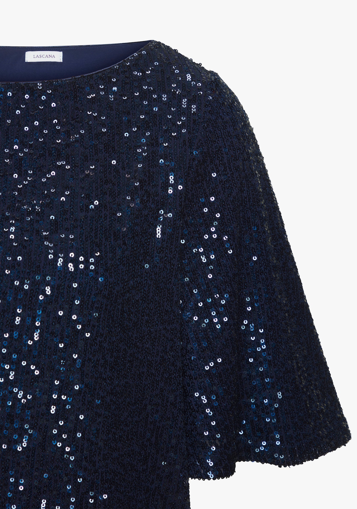 LASCANA Paillettenshirt - dunkelblau