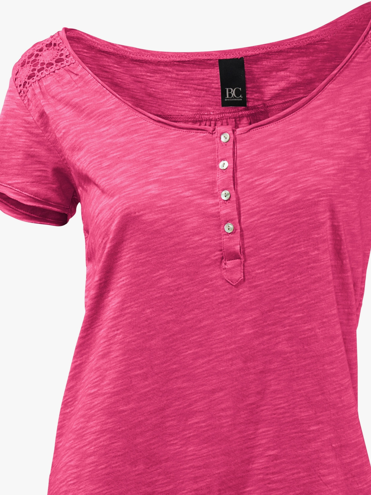 heine Rundhals-Shirt - pink