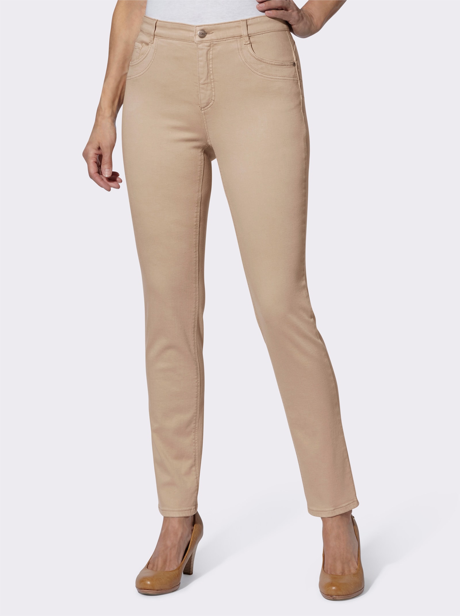 5-Pocket-Jeans in Magic-Stretch-Qualität - beige