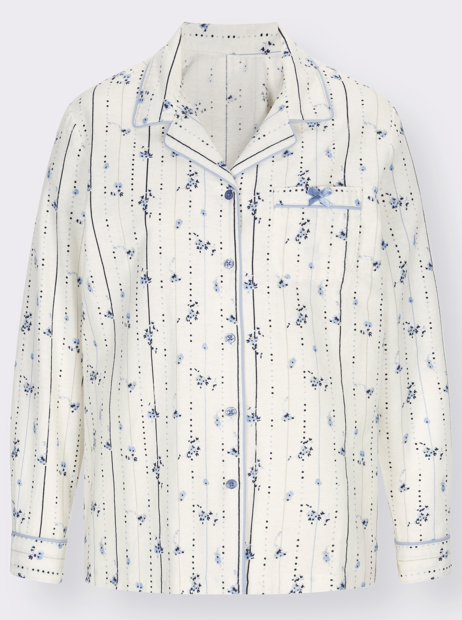 wäschepur Pyjama - weiß-blau