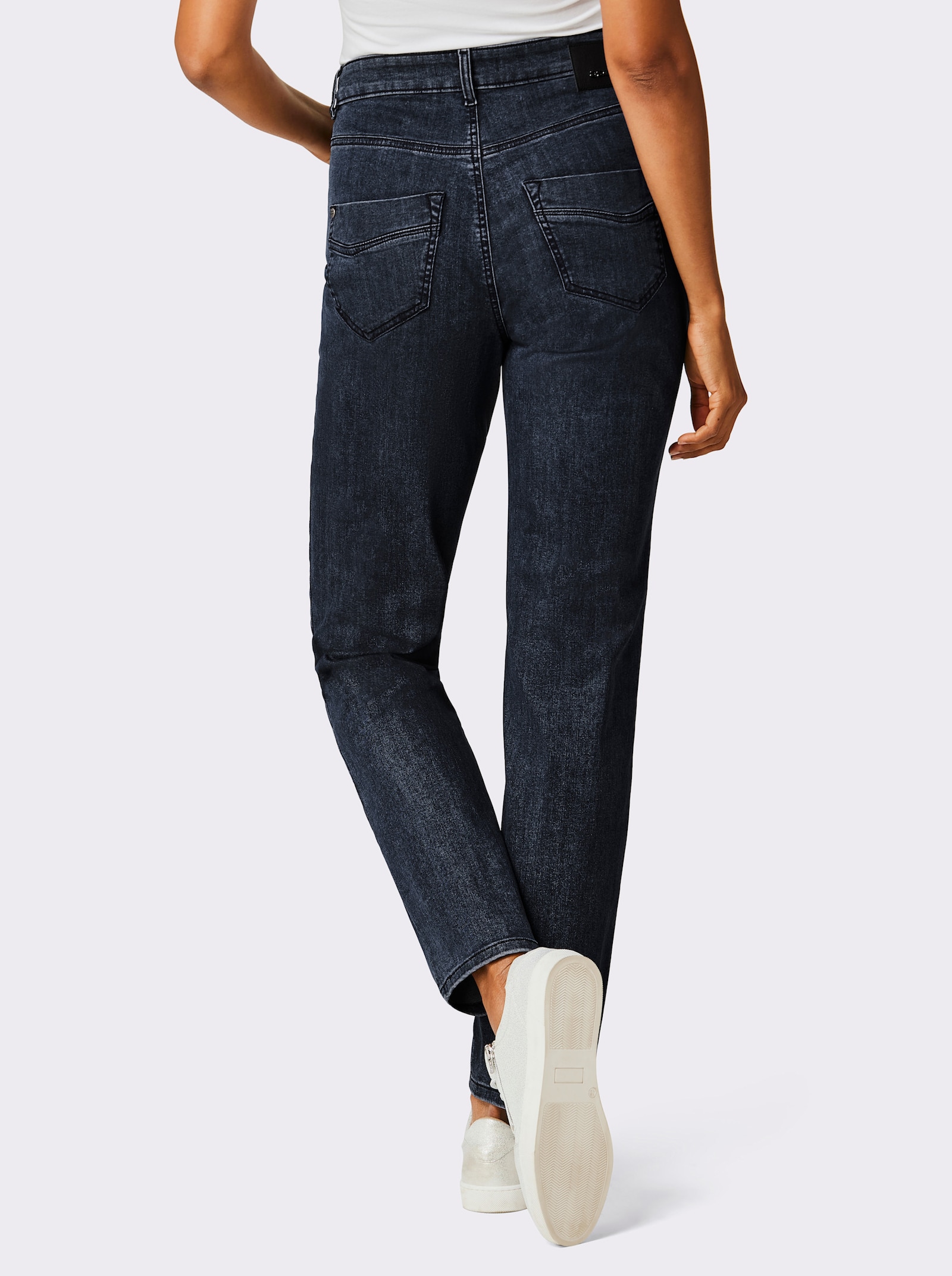 Ascari 5-Pocket-Jeans mit Softtouch-Oberfläche - blue-black