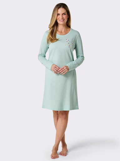 wäschepur Sleepshirts - kalkmint-bedruckt + kalkmint