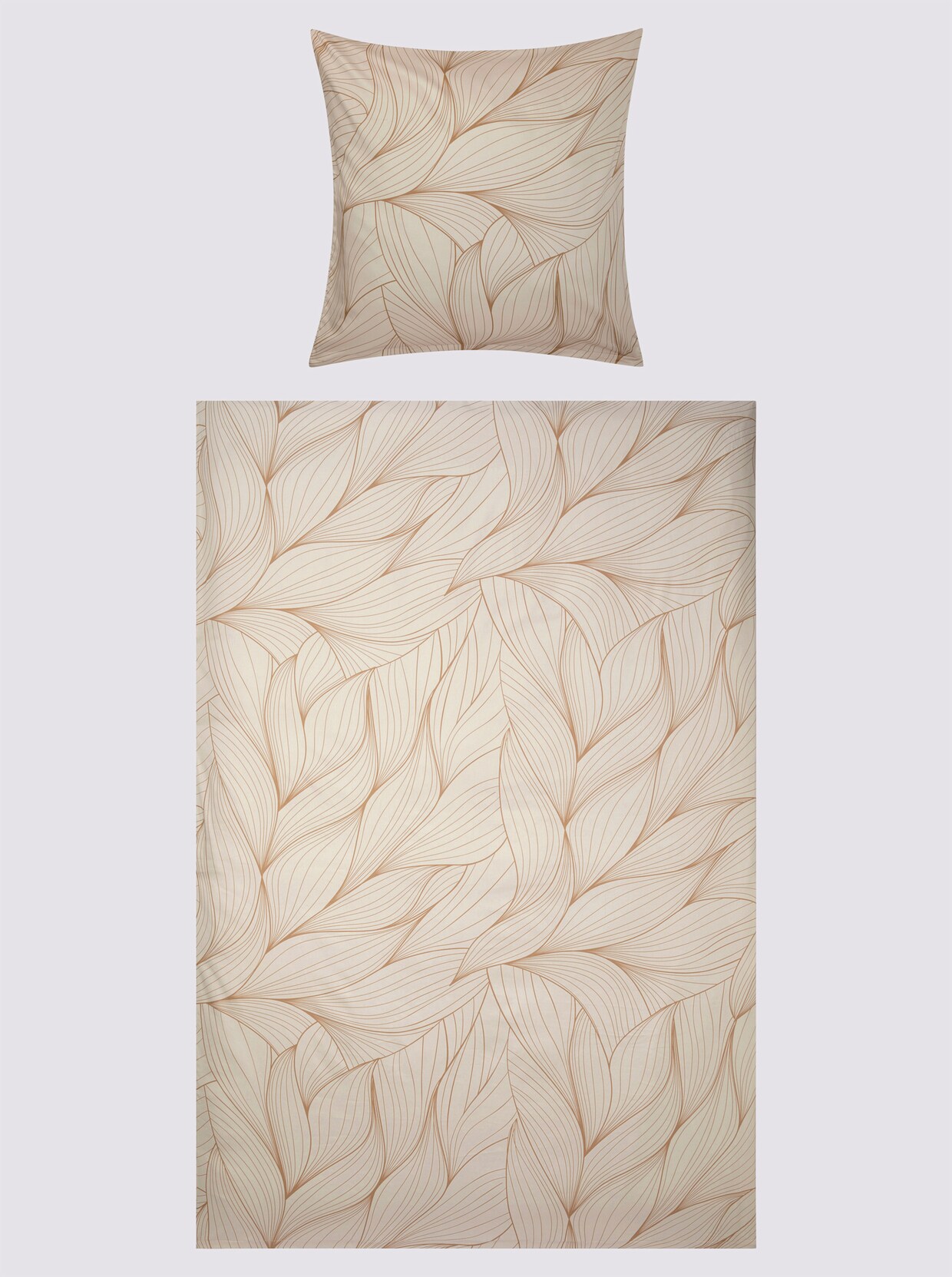 wäschepur Linge de lit - beige imprimé