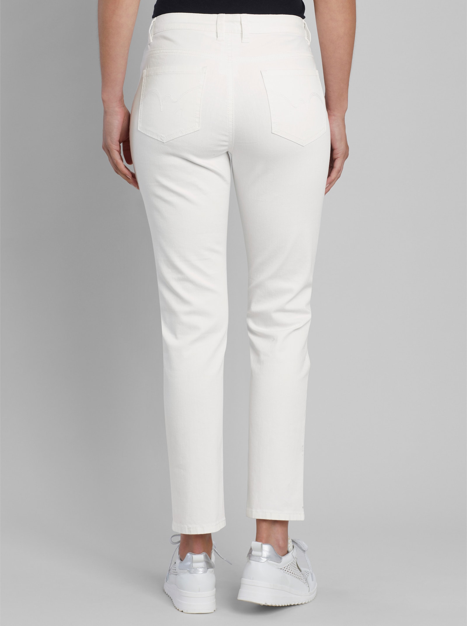 heine Hose mit Patches - weiß