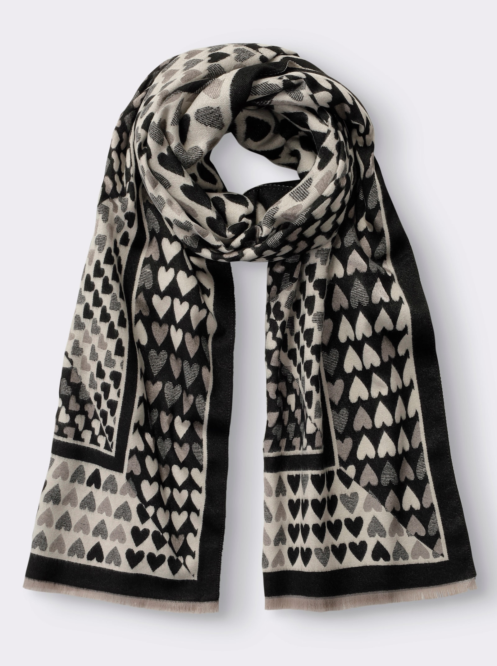 heine Sjaal - zwart/champagne