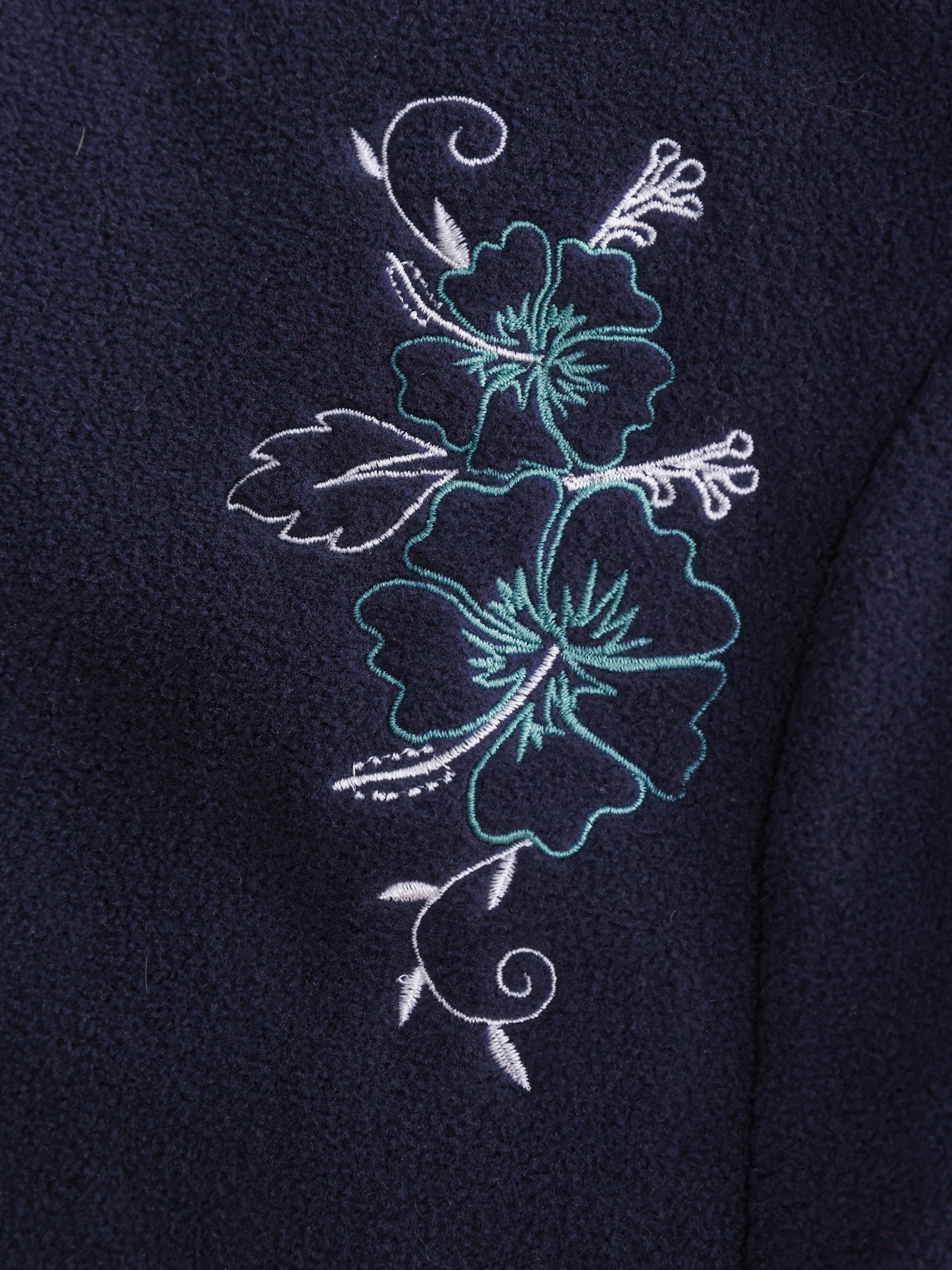 Fleeceweste mit Stickerei - marine