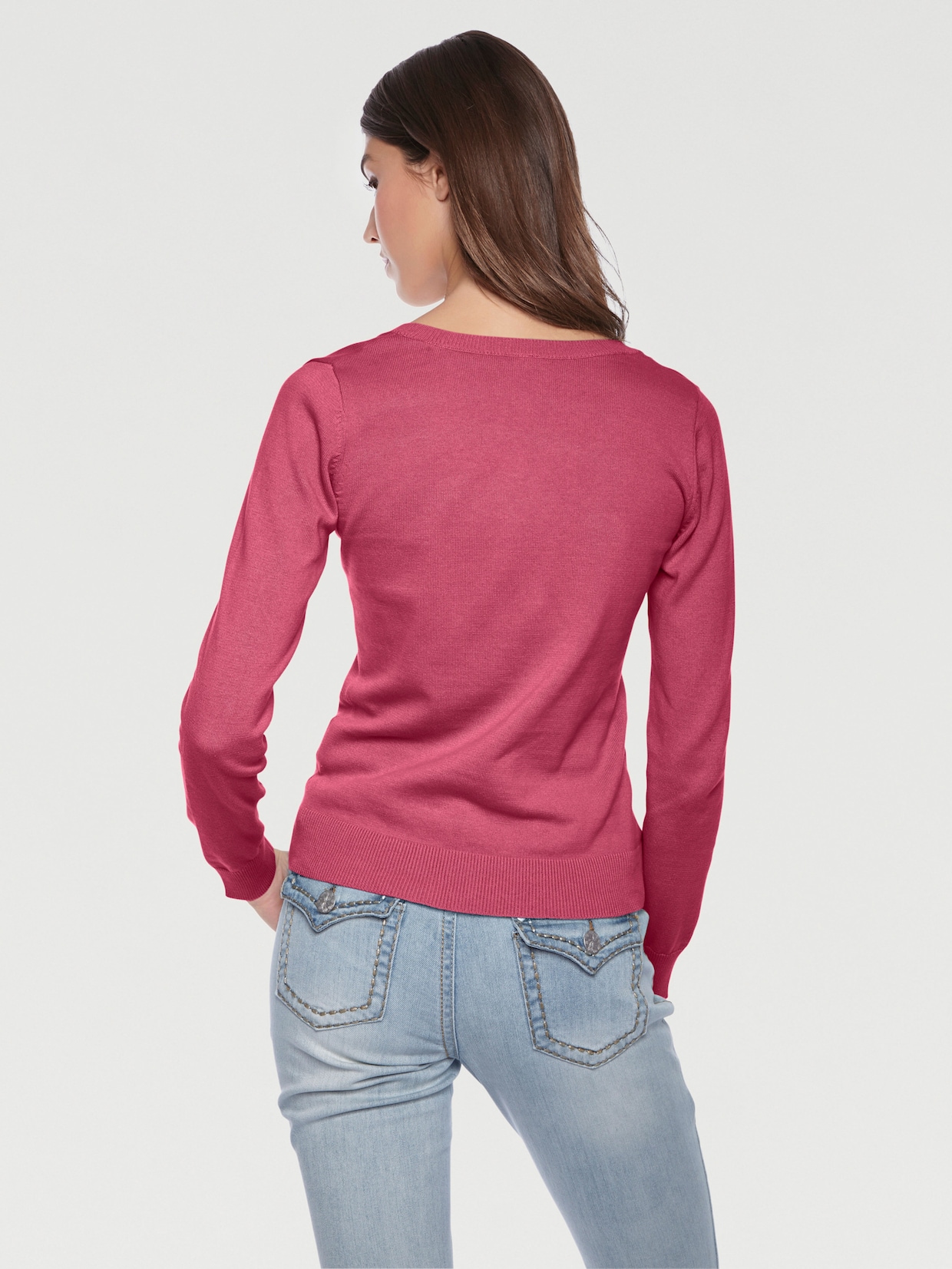 heine Rundhals-Pullover - pink