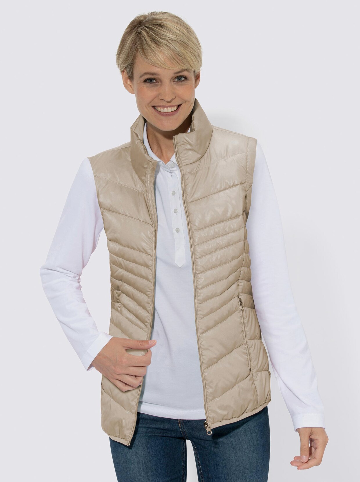 Steppjacke - beige