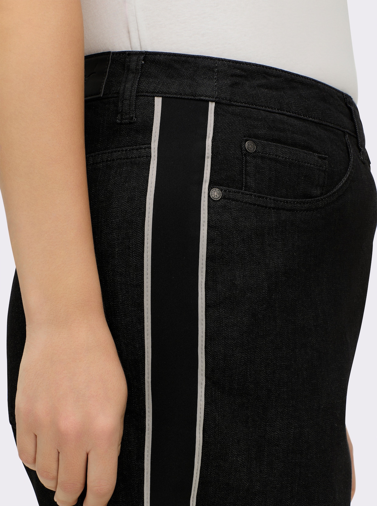 sheego Jeans - black denim