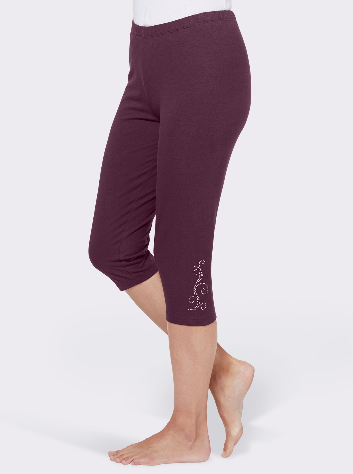 feel good Capri-legging - marine + braamrood