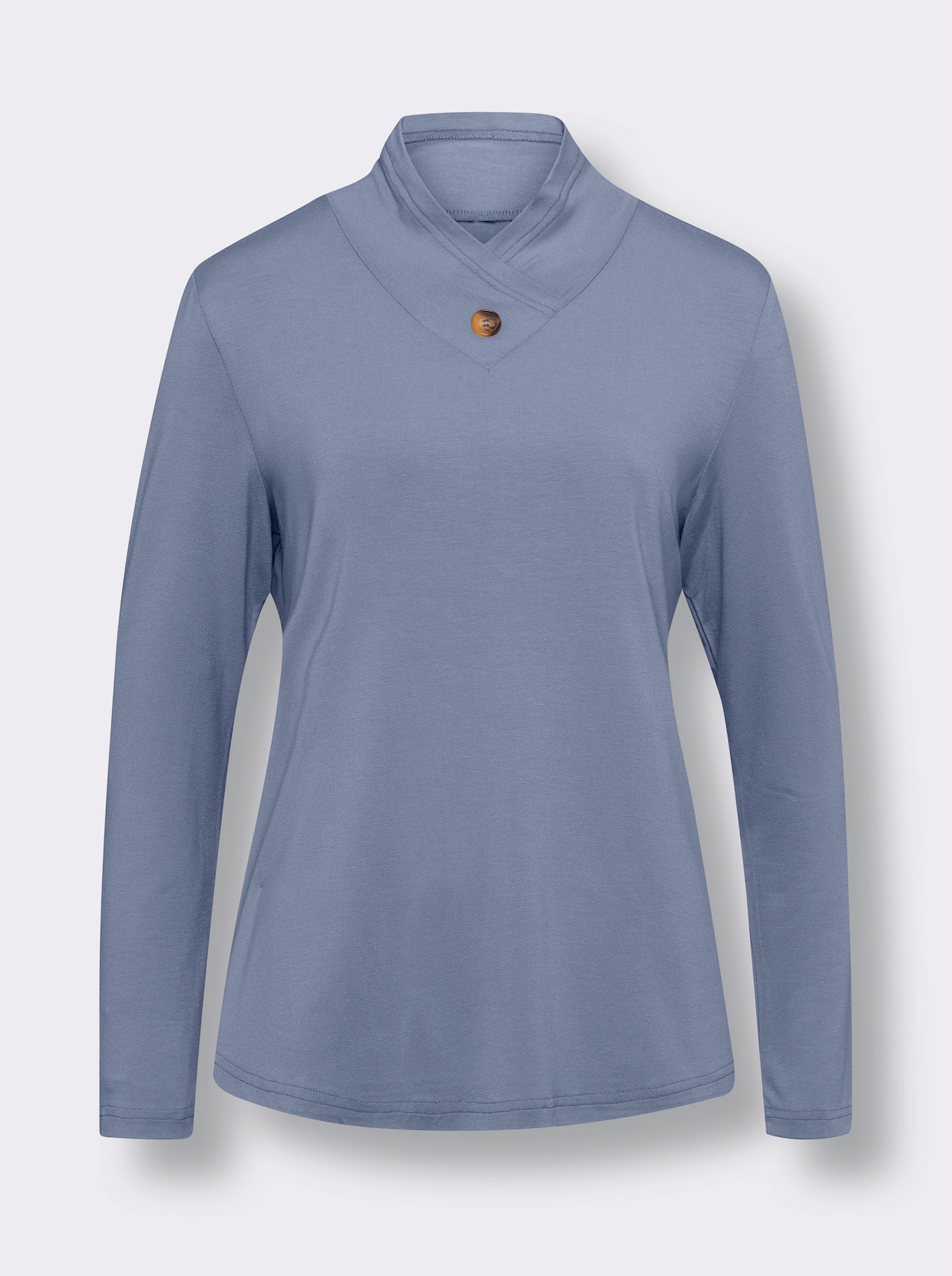 Shirt met lange mouwen - duivenblauw