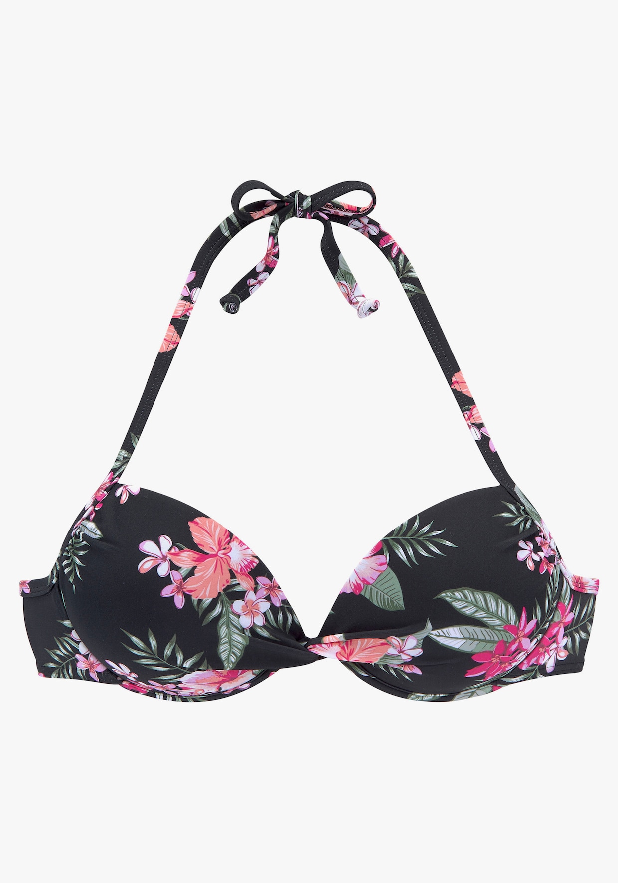 LASCANA Haut de bikini push-up - noir imprimé