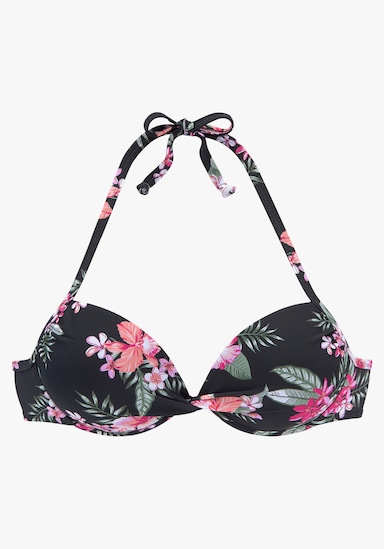 LASCANA Haut de bikini push-up - noir imprimé