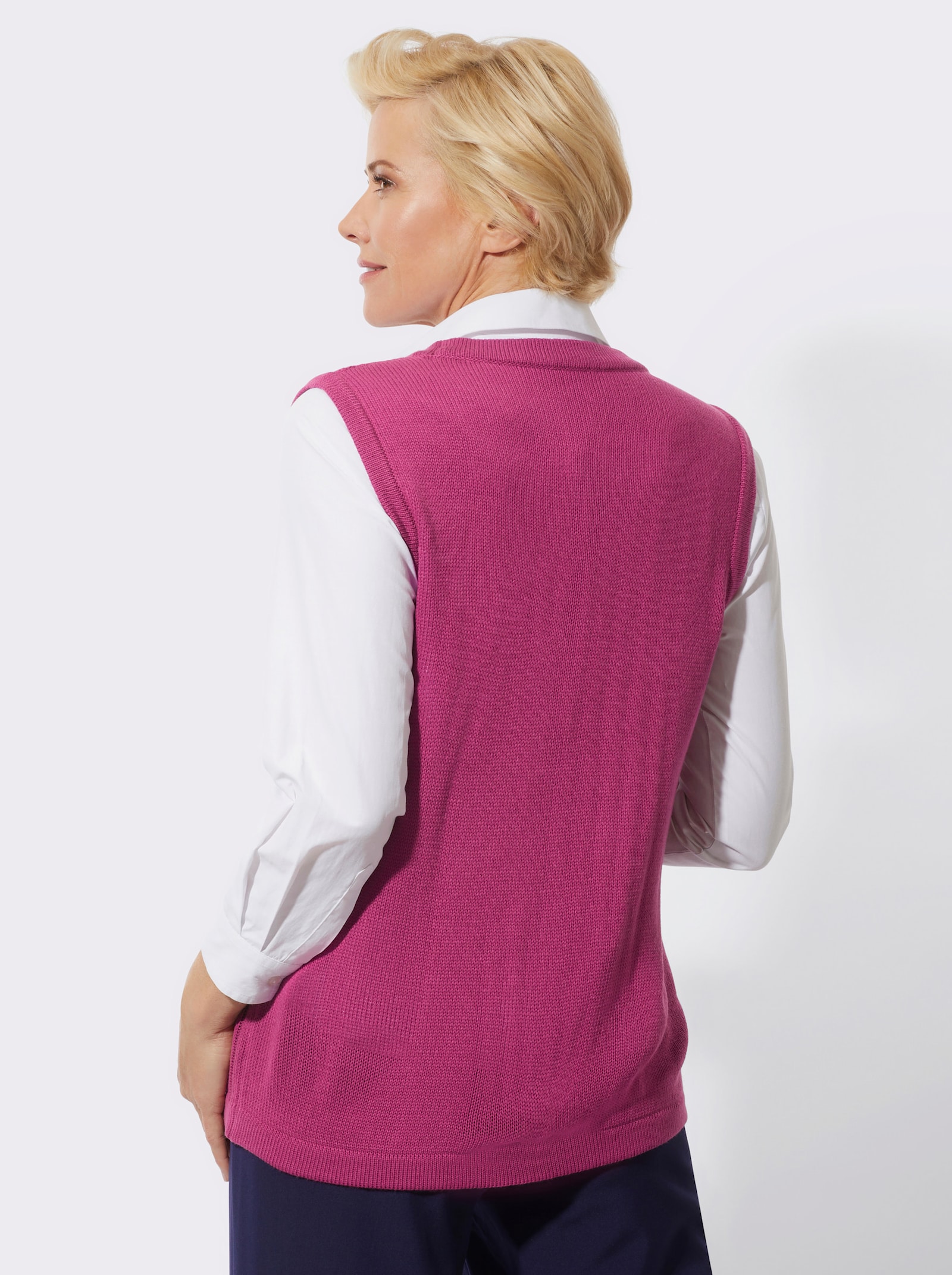 Strickweste mit Zopfmuster - erika