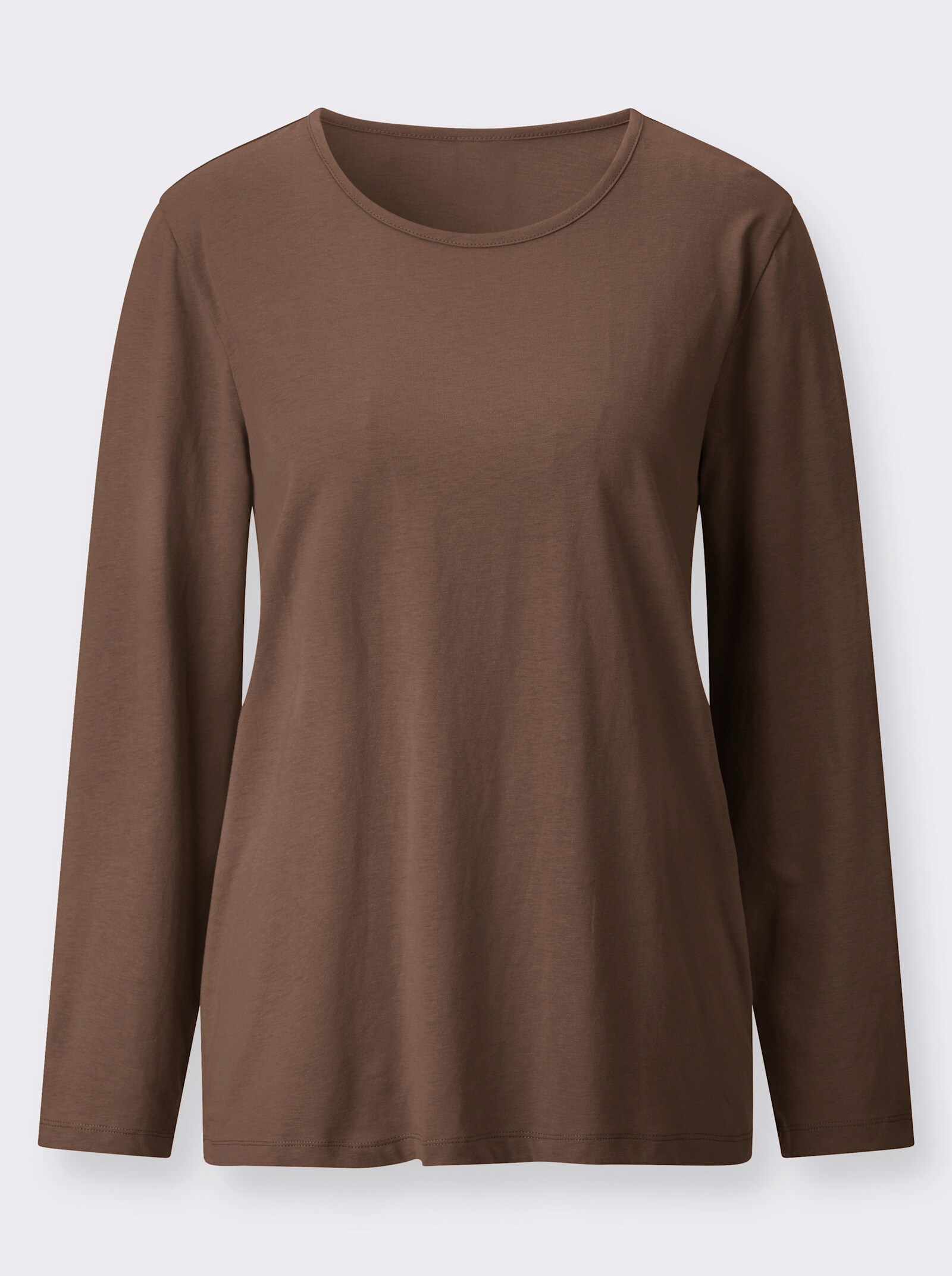 Schlafanzugshirt in Single-Jersey-Qualität - schoko