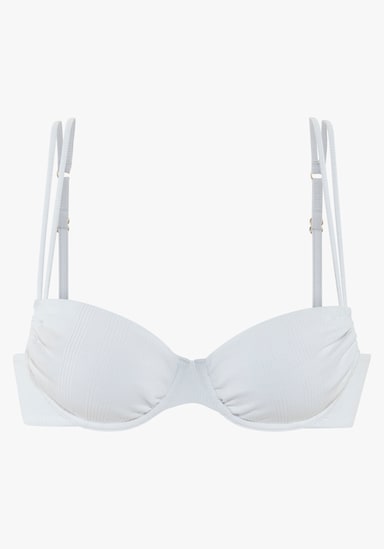 Bügel-Bandeau-Bikini-Top - weiß