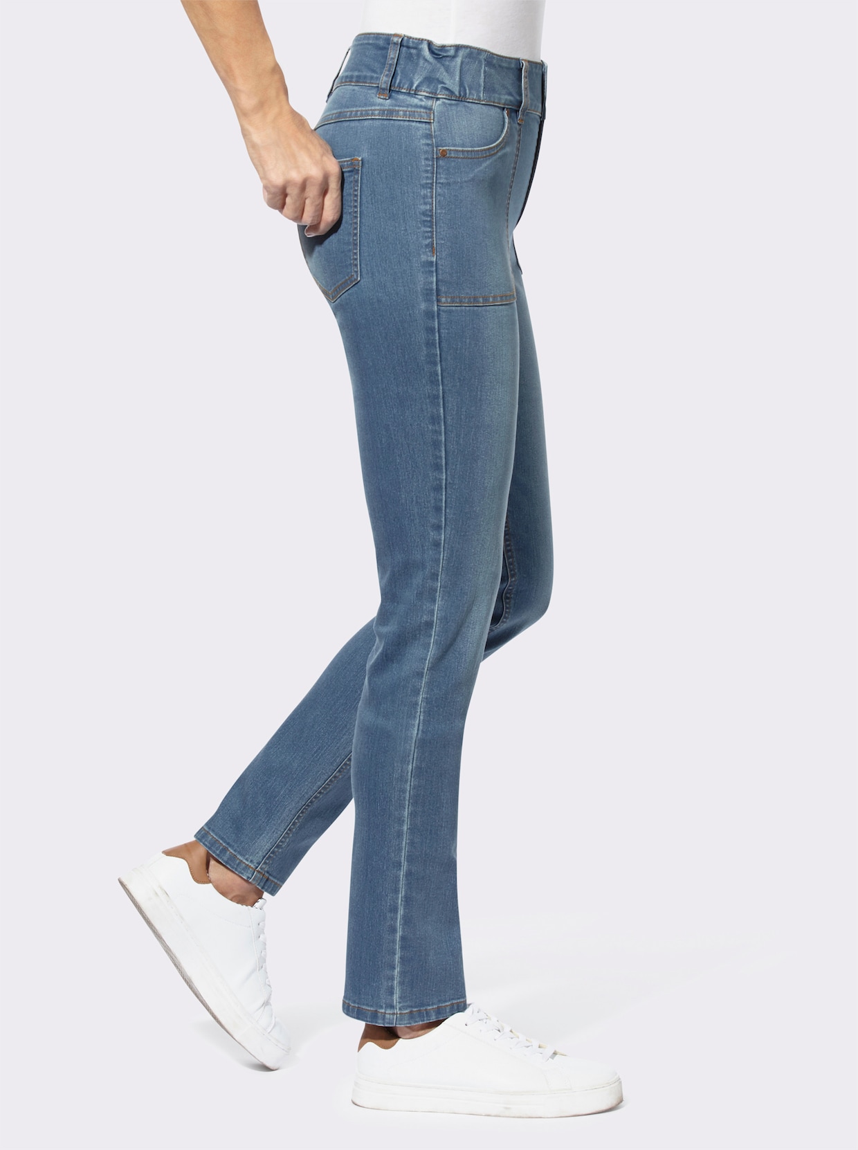 jeans - blue-bleached