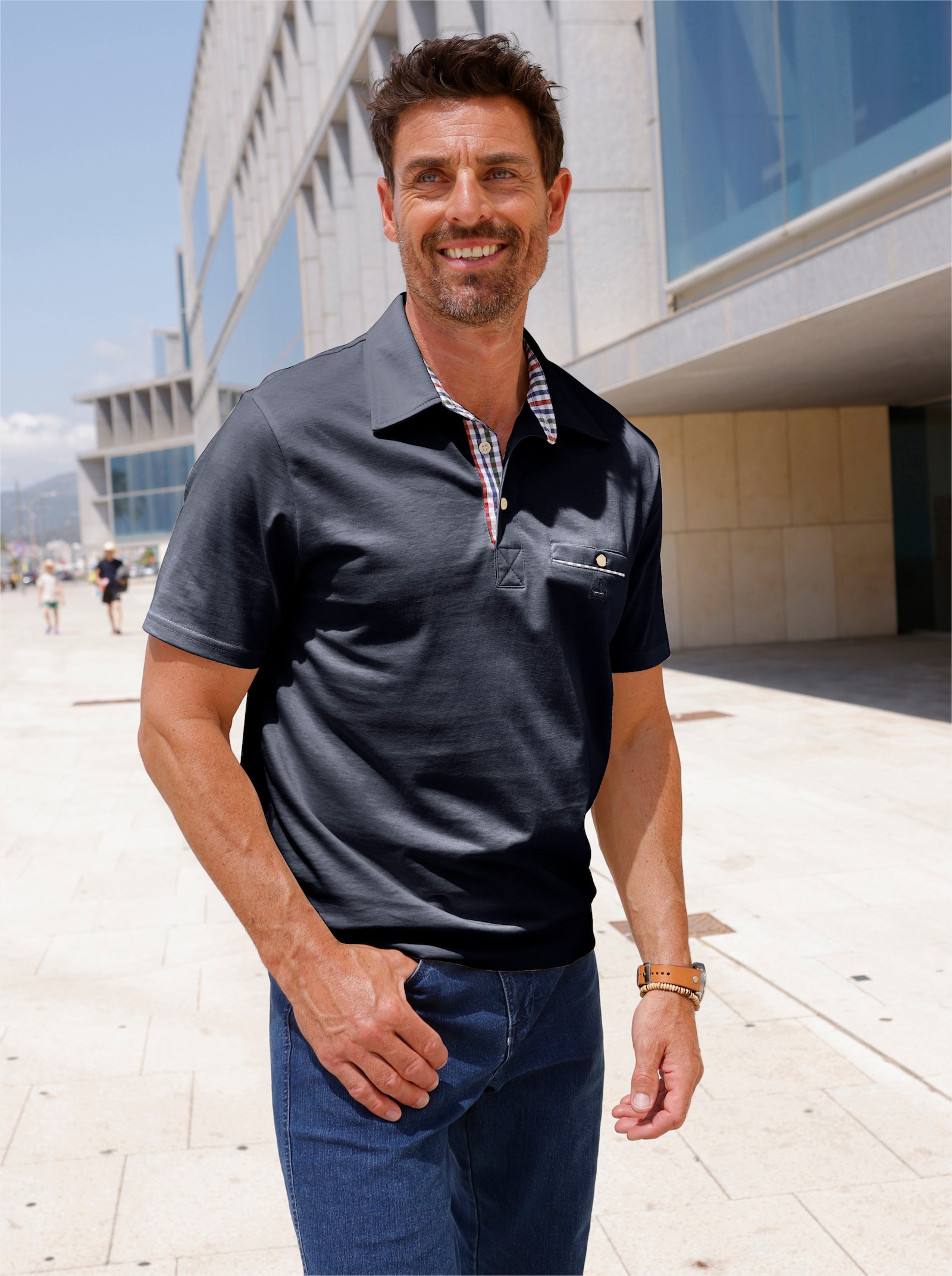 Marco Donati Kurzarm-Shirt - marine