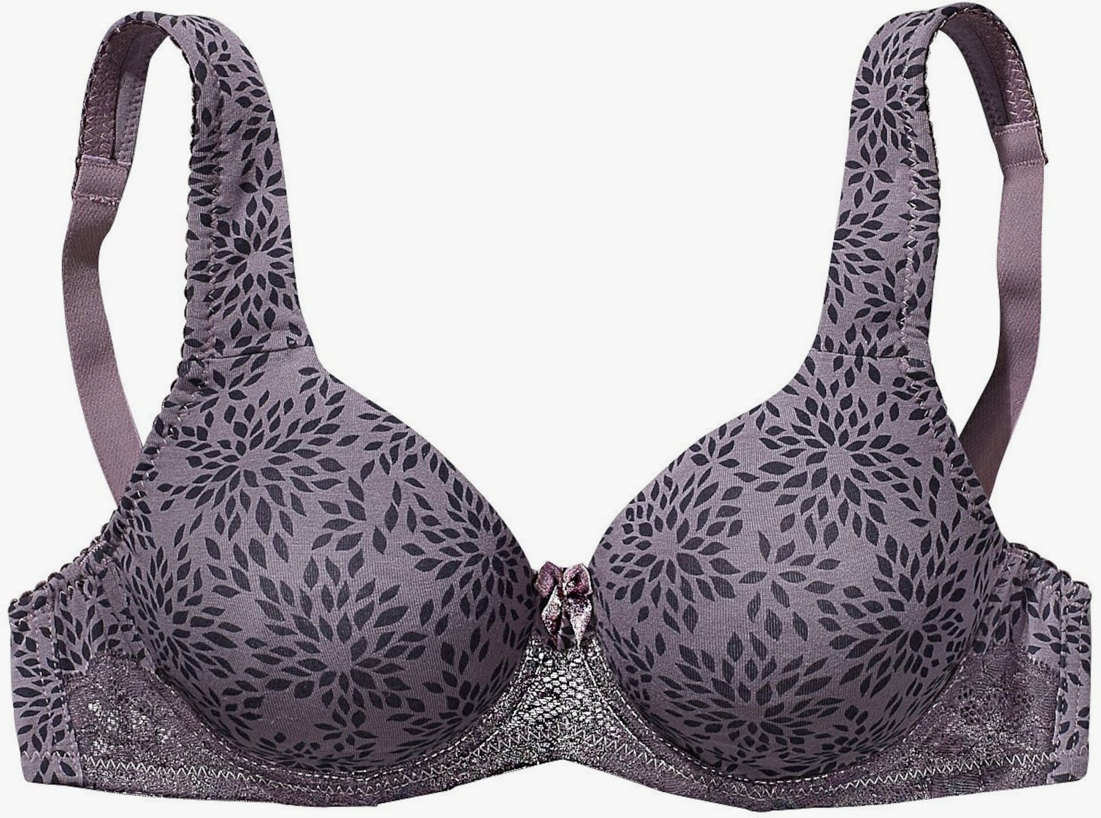 Nuance T-Shirt-BH - taupe-schwarz