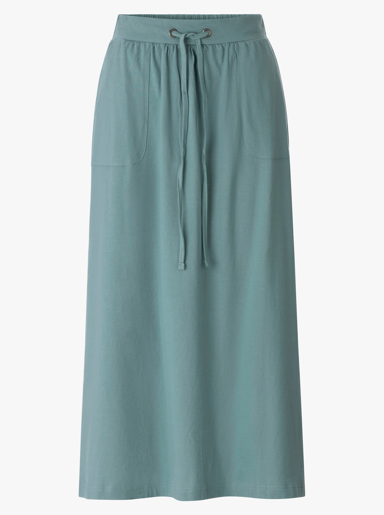 Trikåkjol i utställd modell - jade