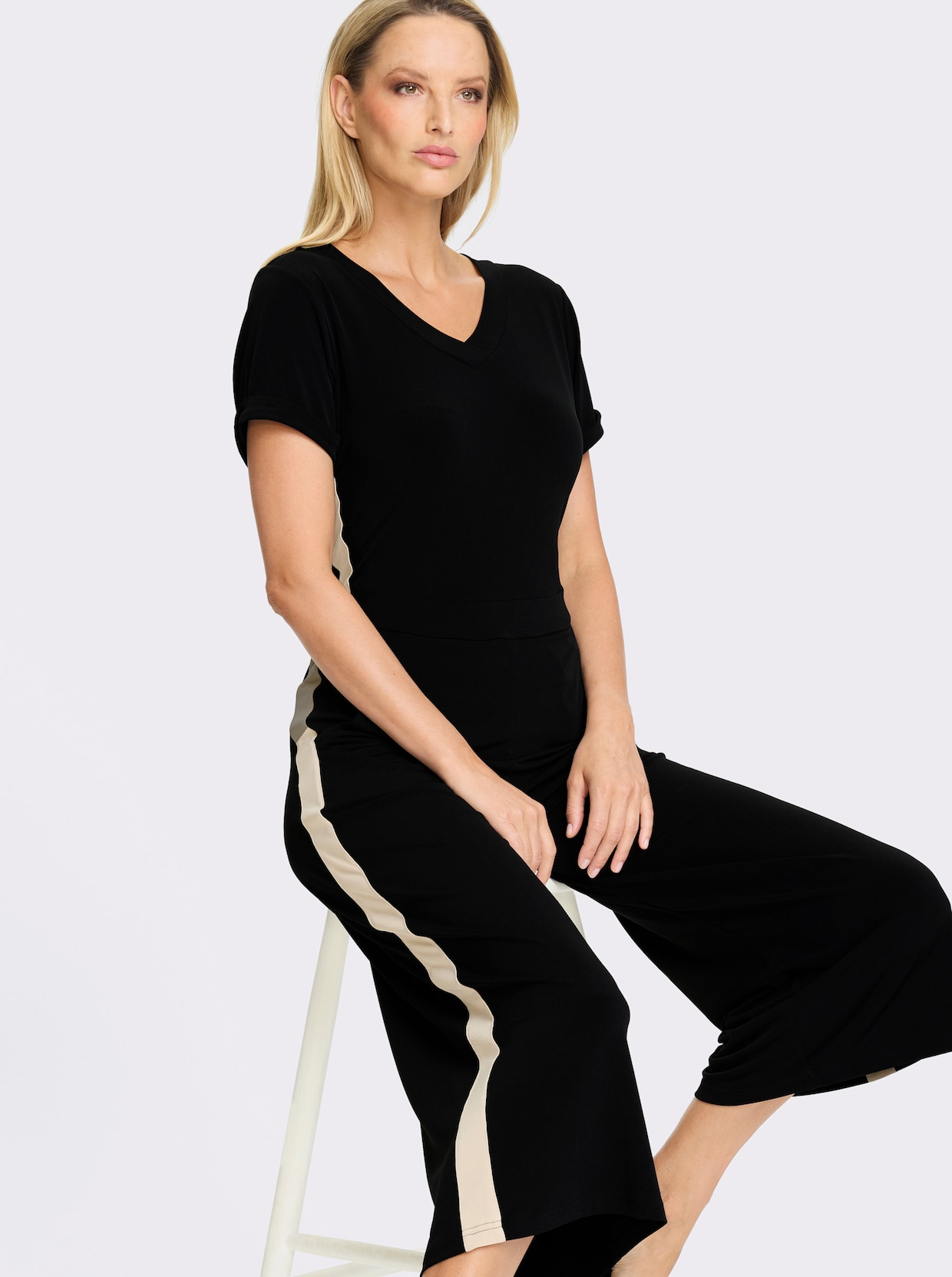 heine Jumpsuit - schwarz-camel