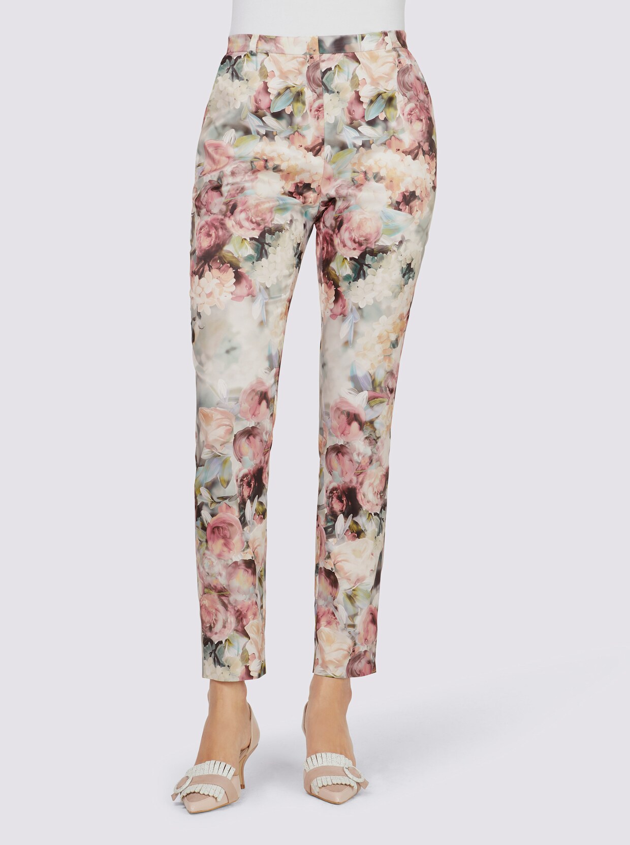 heine Hose - puder-himmelblau-bedruckt