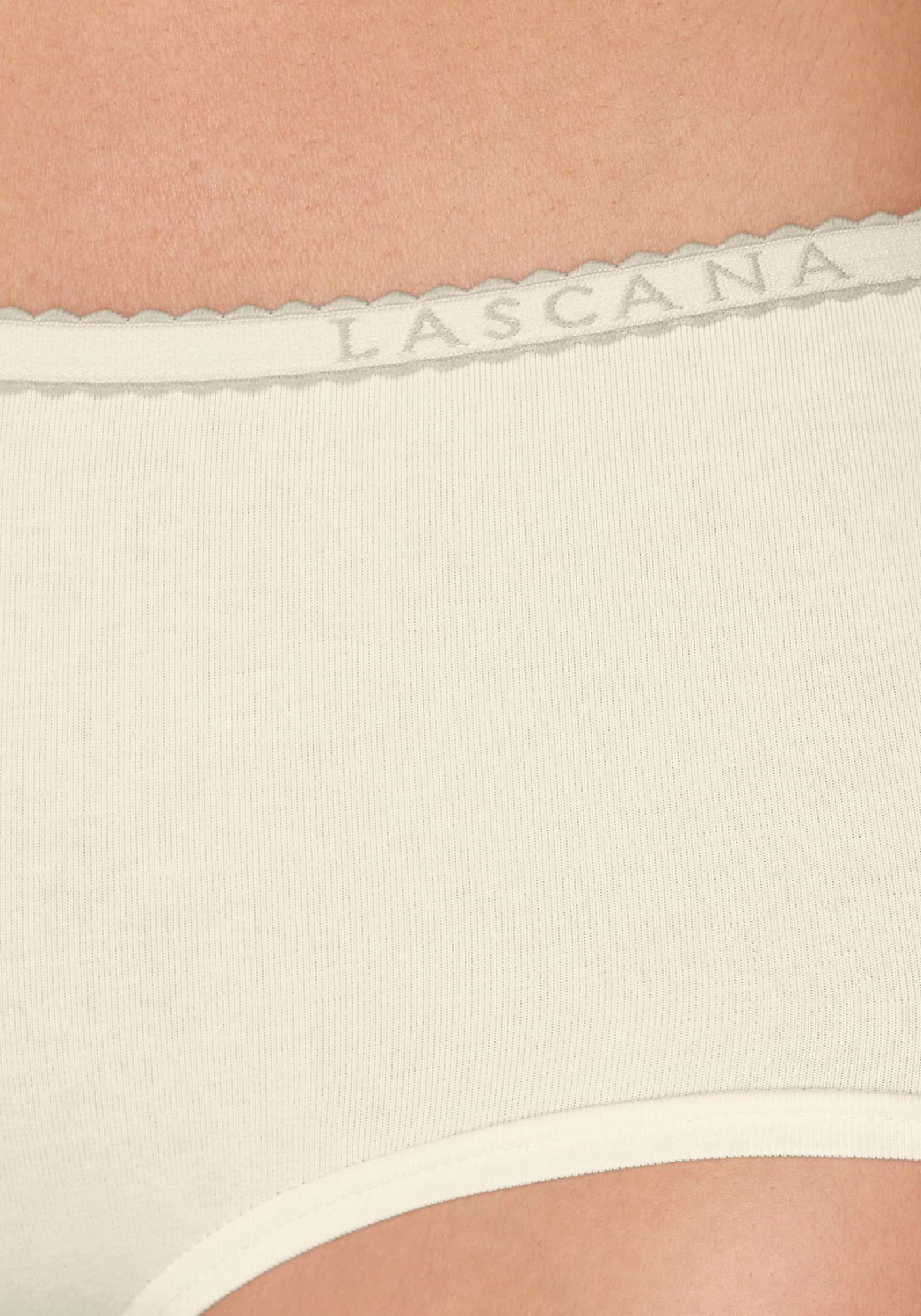 LASCANA Panty - grau-meliert / creme