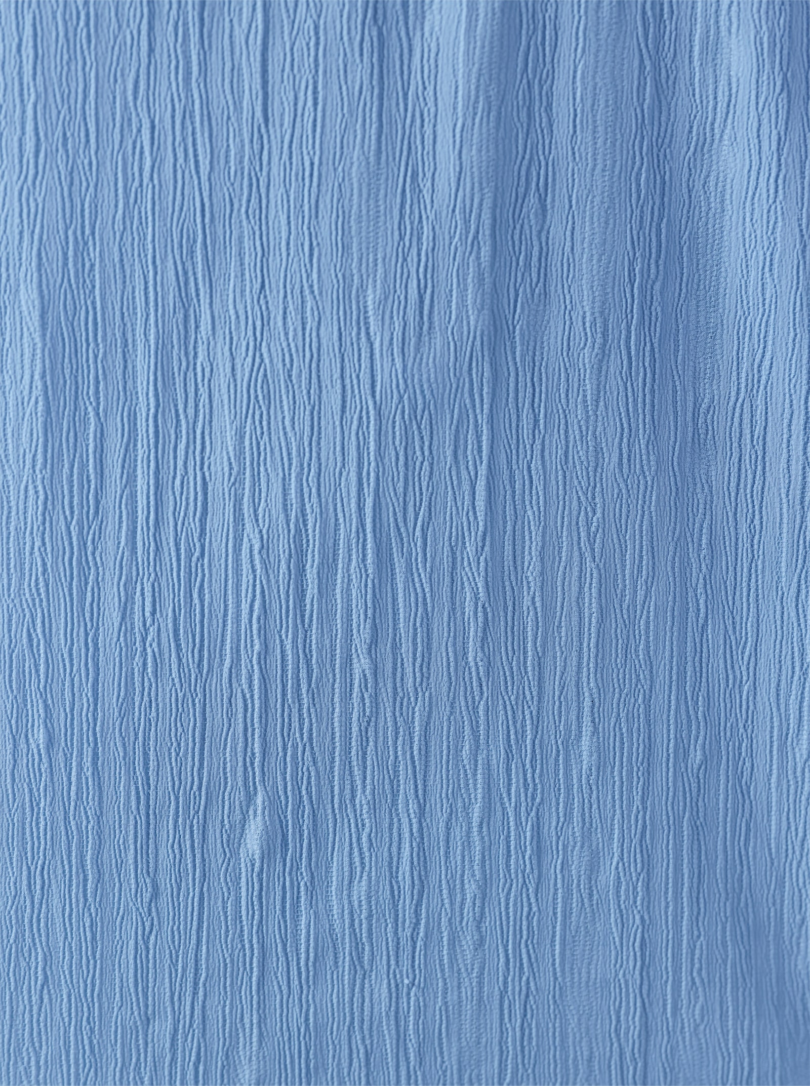 Lang shirt van gestructureerde crêpe - hemelsblauw